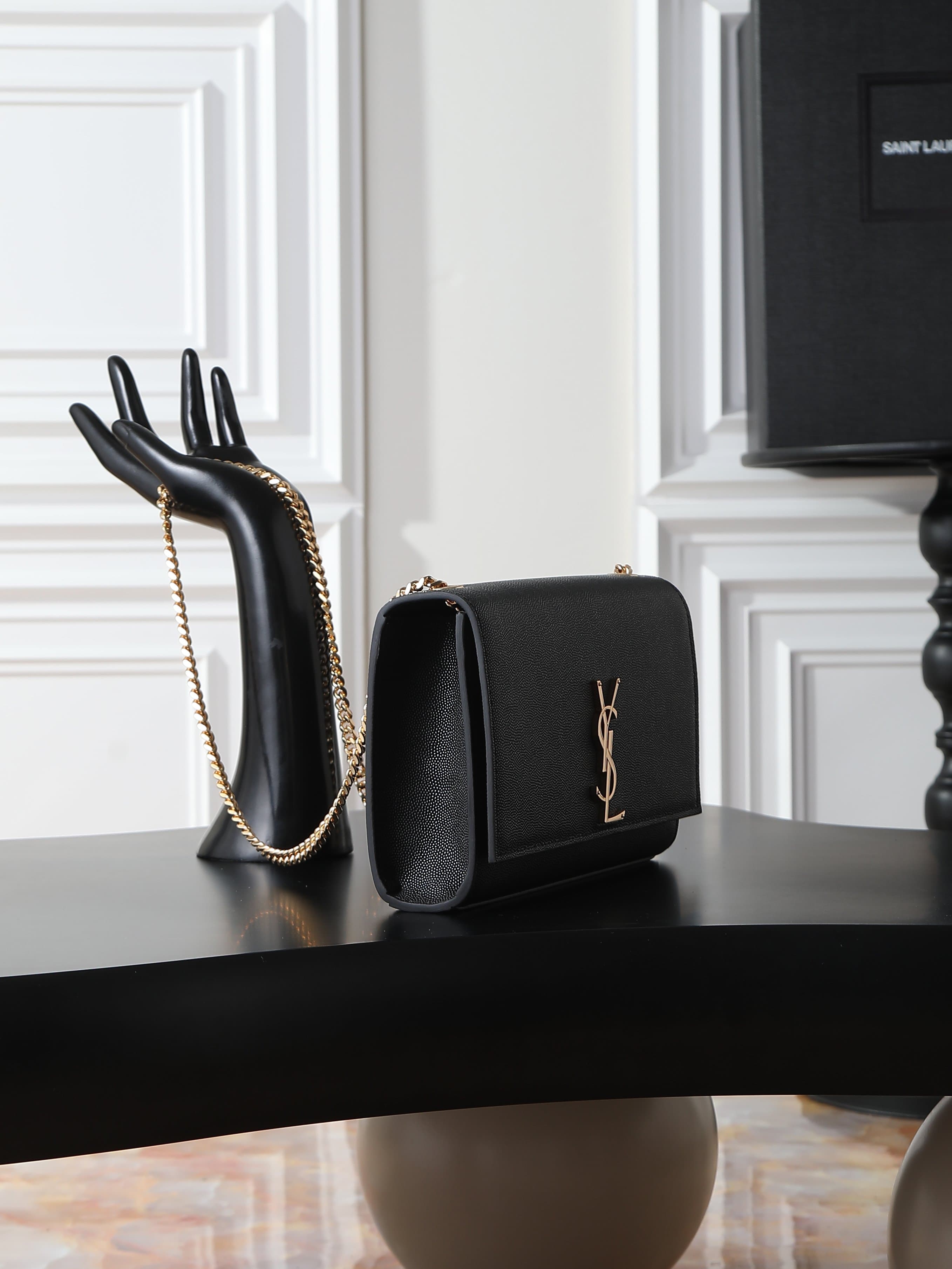 C8417 Black caviar gold buckle·24cm — image 3