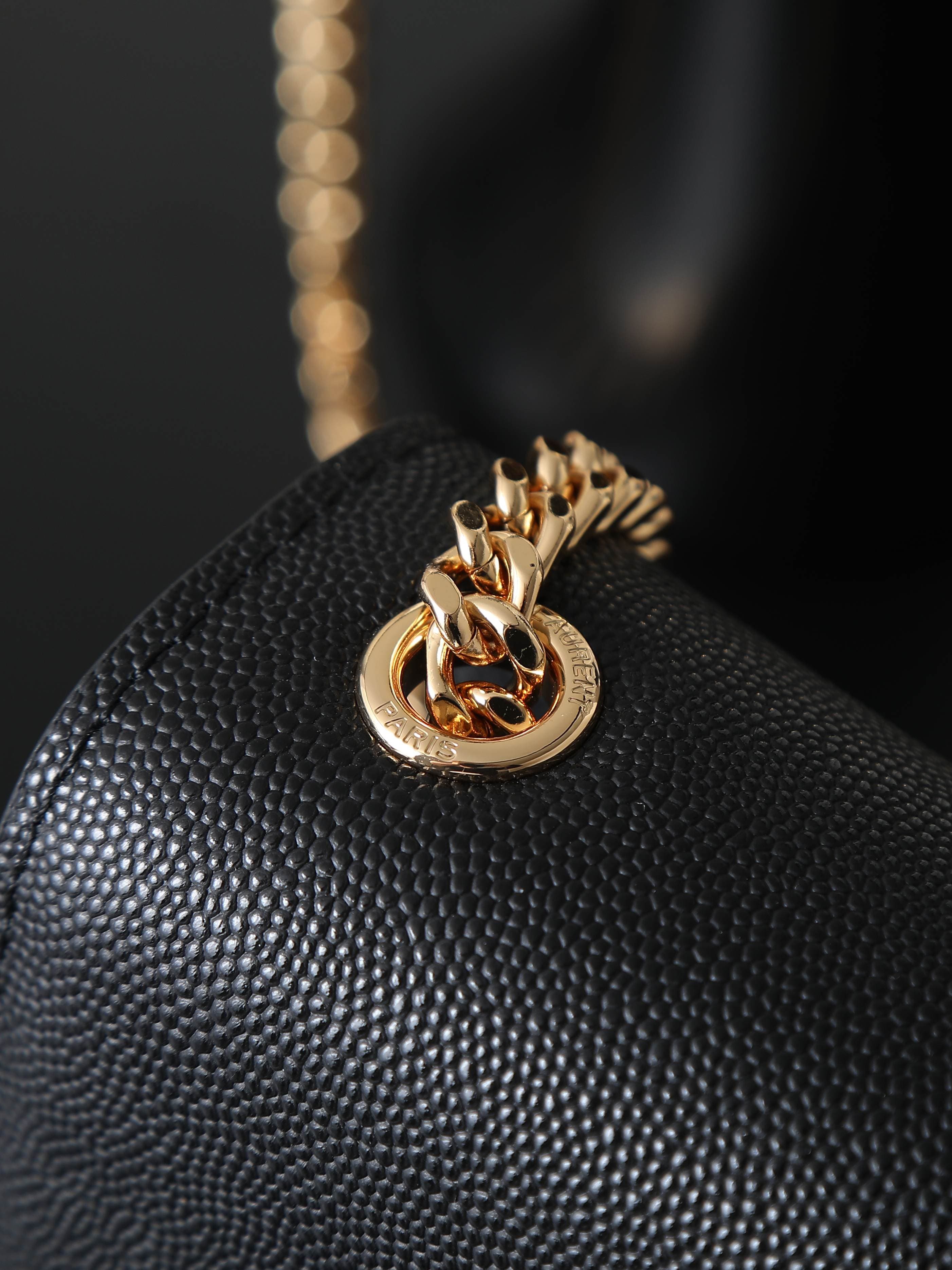 C8417 Black caviar gold buckle·24cm — image 5