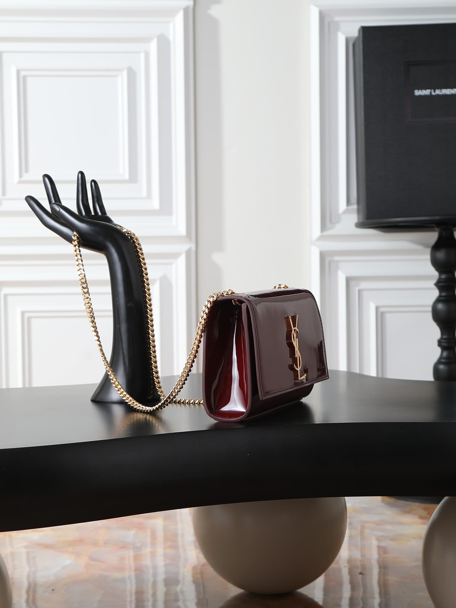 C8409 Jujube Red Lacquer Leather Gold Buckle·20cm — image 8