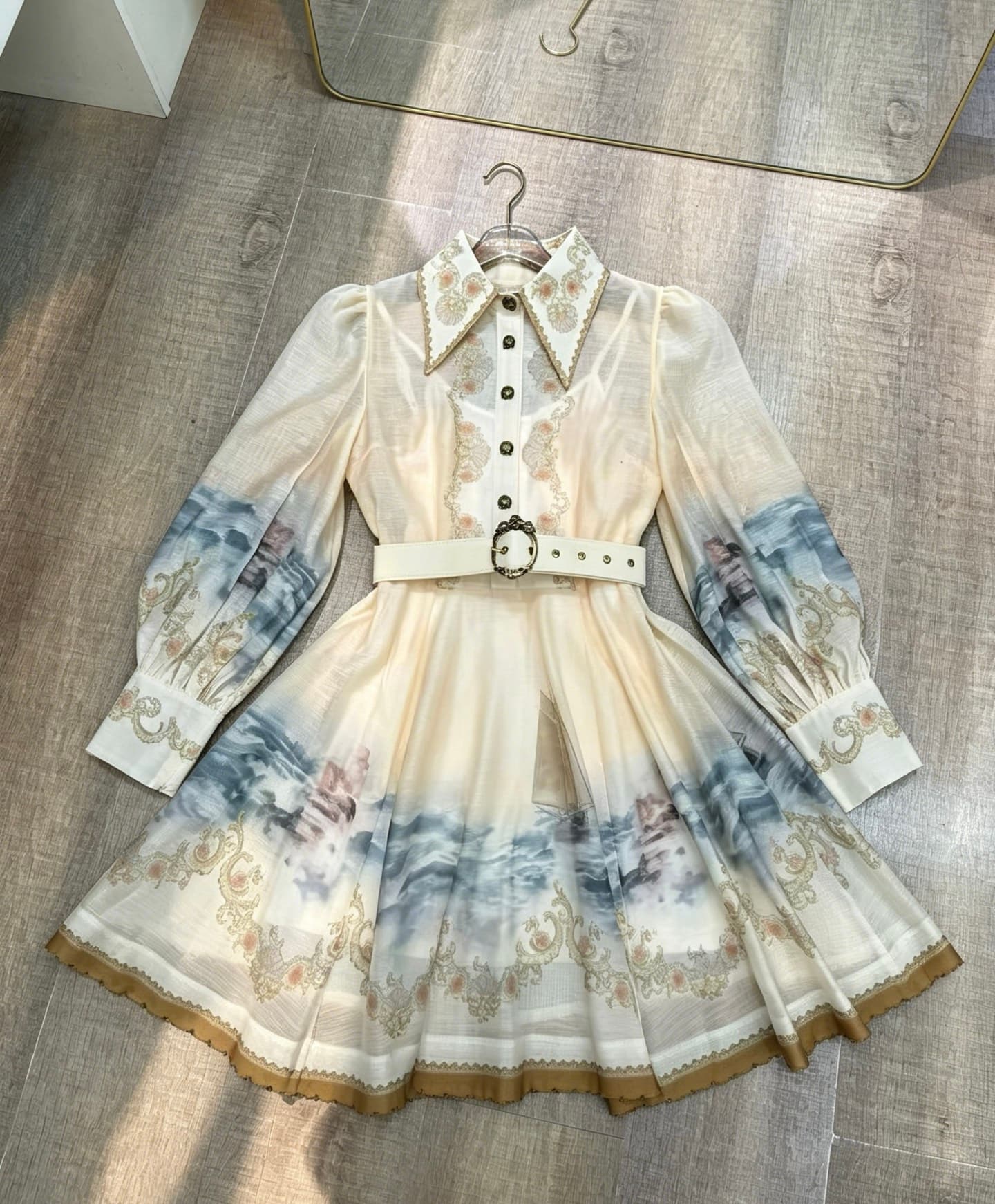 C18283 【ZIMMERMANN】 Australian 2026 dress with island print and lantern sleeves, short dress, smlxl — image 4