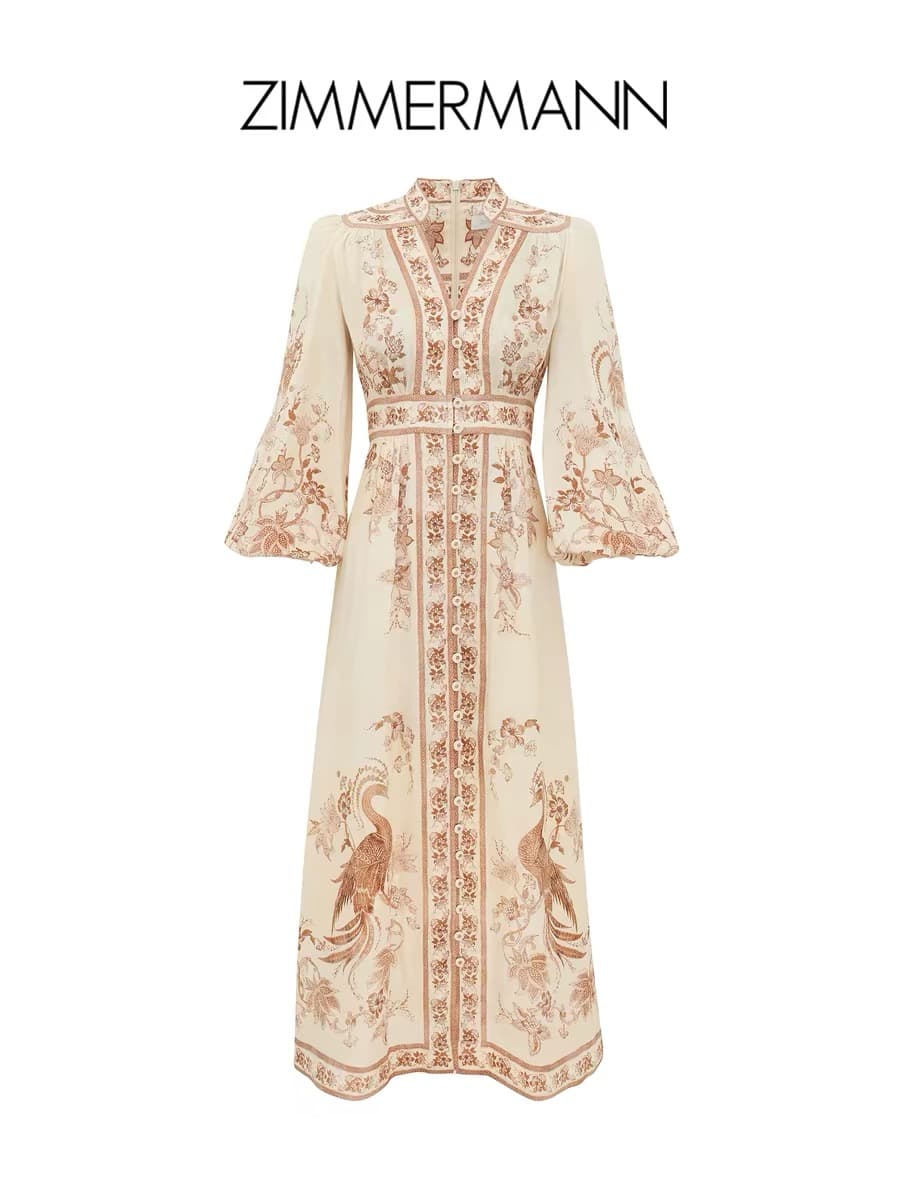 C18282 Zimmermann 2026 Summer swimsuit, new model with INDRA floral pattern and tight-fitting wide-leg dress, smlxl — image 7