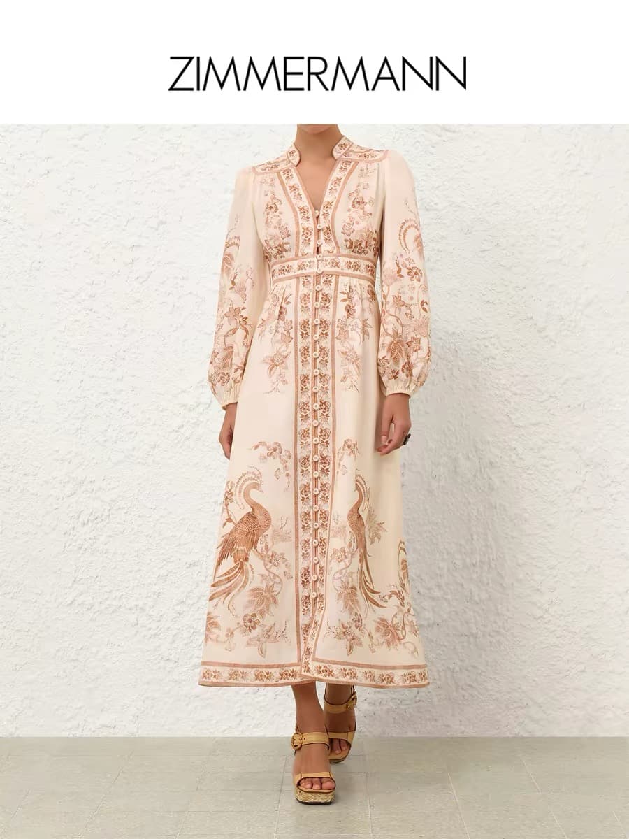 C18282 Zimmermann 2026 Summer swimsuit, new model with INDRA floral pattern and tight-fitting wide-leg dress, smlxl — image 8
