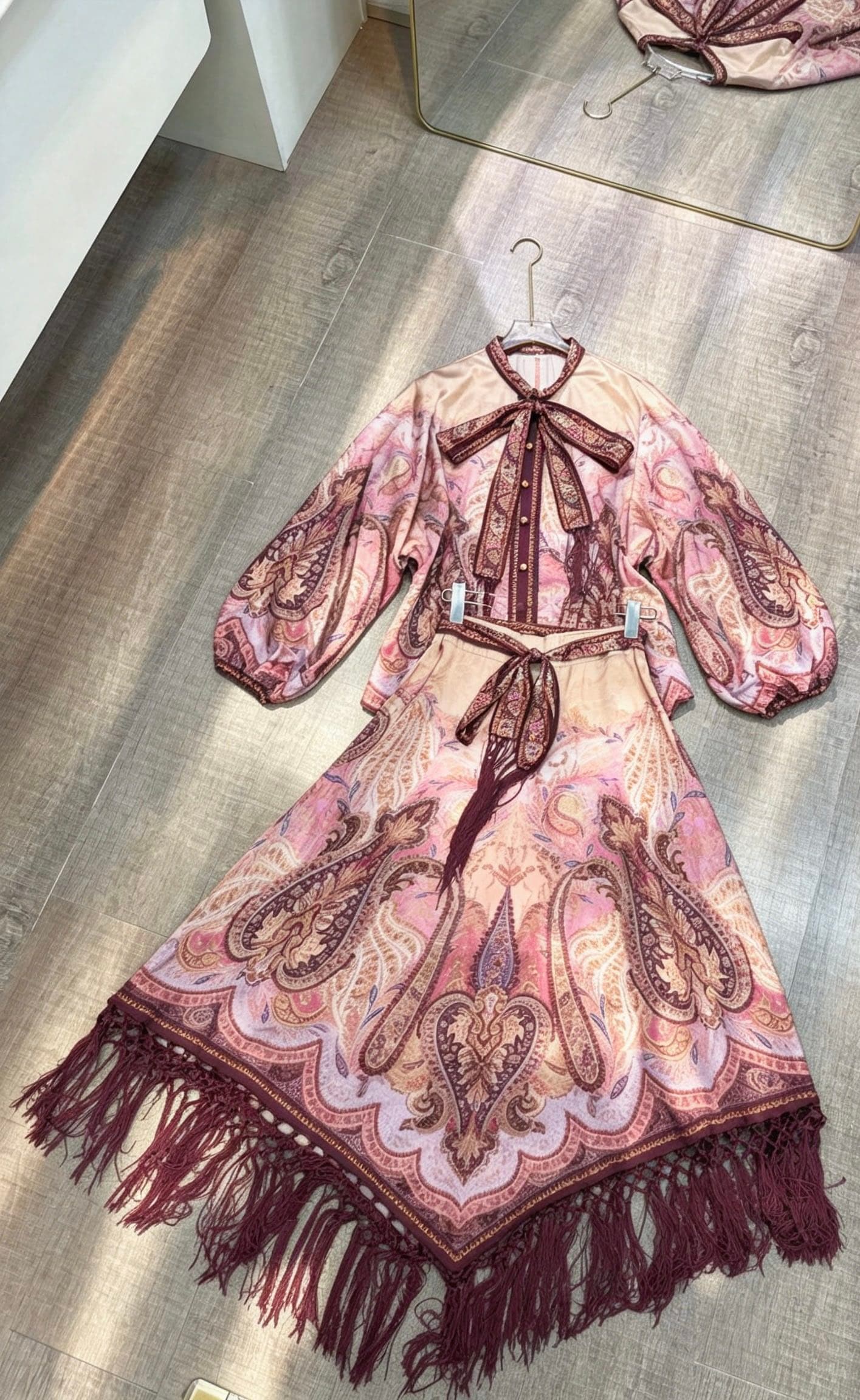 C18248 Zimmermann 2026 Summer swimsuit, new model SUNDANCE with fringe details, mid-long skirt set, smlxl — image 6