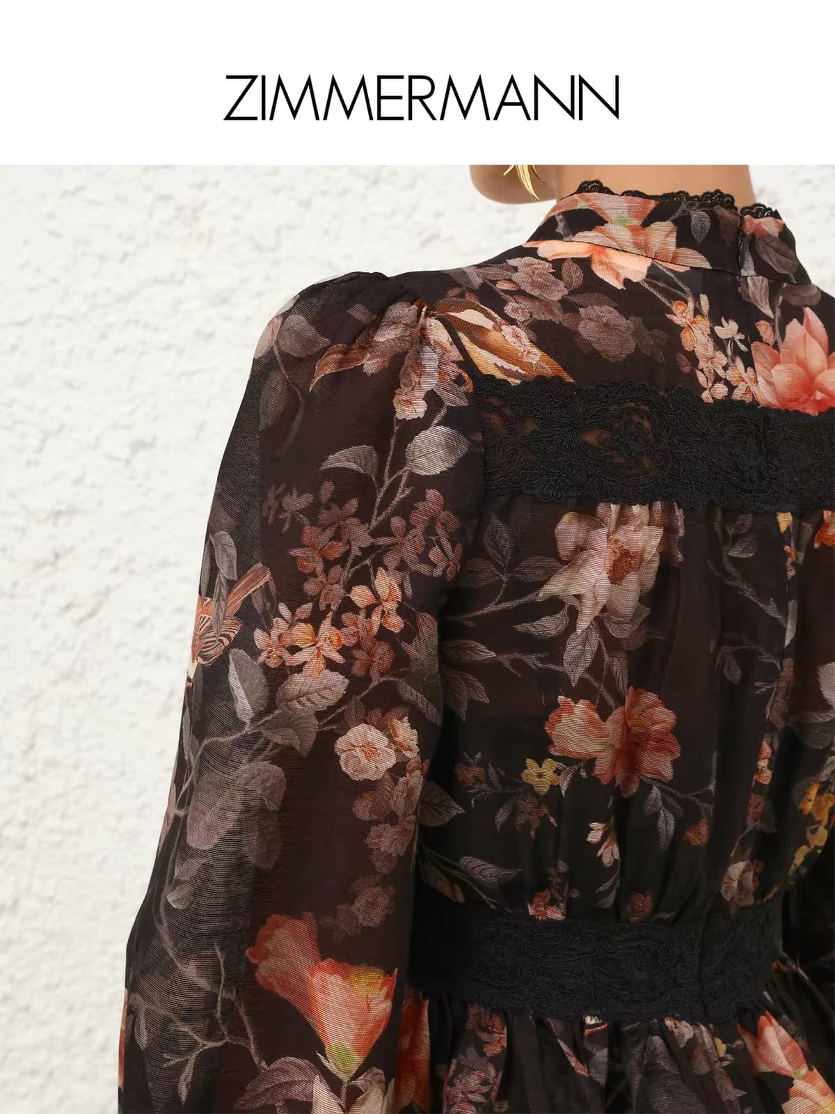 C18253 Zimmermann CAROUSEL lace-trimmed waist-curved umbrella-shoulder shirt suit smlxl — image 3