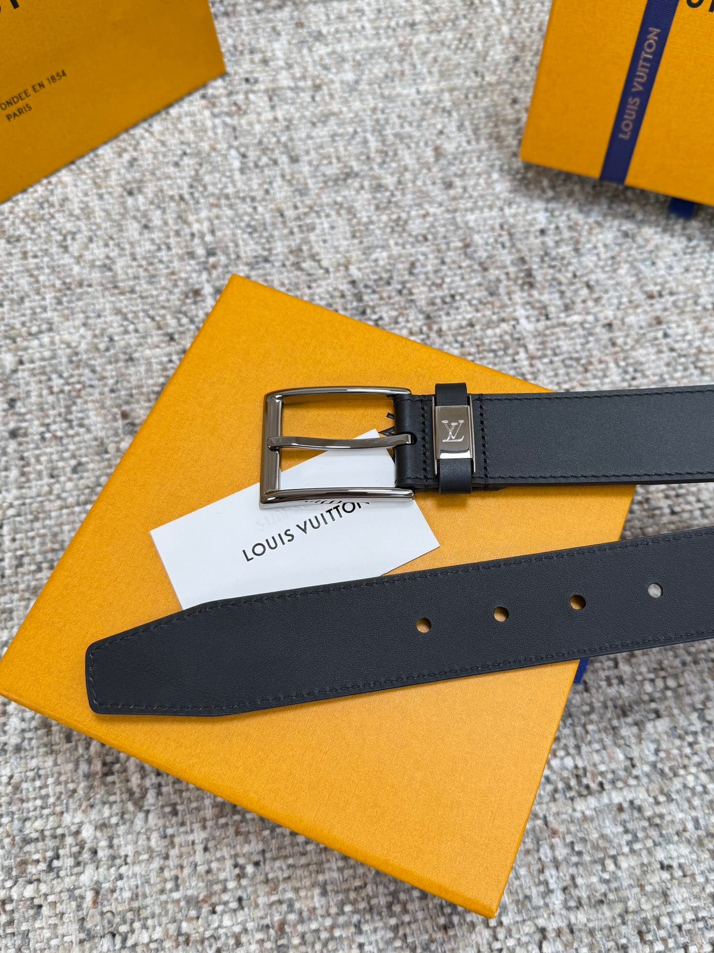 C32894 Louis Vuitton LV Belt Collection/series, original hardware, delicate hand-painted edges, soft and comfortable, wide 3.5 — image 6