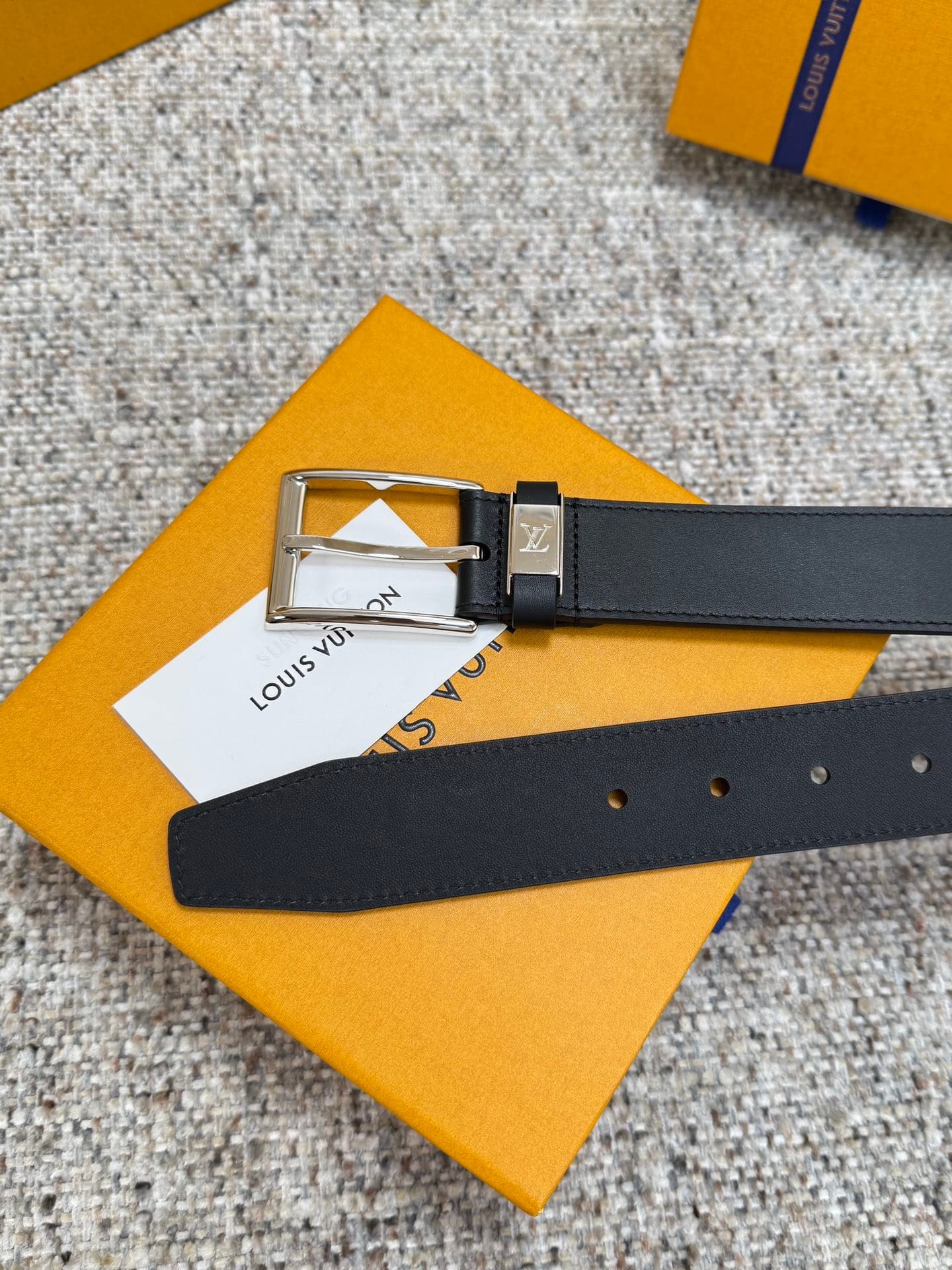 C32891 Louis Vuitton LV Belt Collection/series, original hardware, delicate hand-painted edges, soft and comfortable, wide 3.5 — image 6
