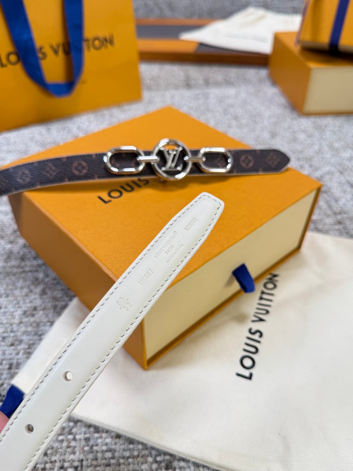 C32990 Louis Vuitton LV Belt BLOOM Series – Original hardware, delicate hand-painted edges, soft and comfortable, wide 2.0 — image 7