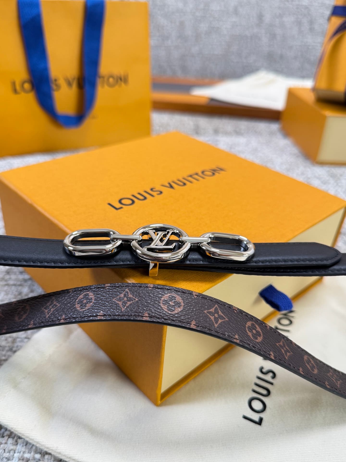 C32987 Louis Vuitton LV Belt BLOOM Series – Original hardware, delicate hand-painted edges, soft and comfortable, wide 2.0 — image 6