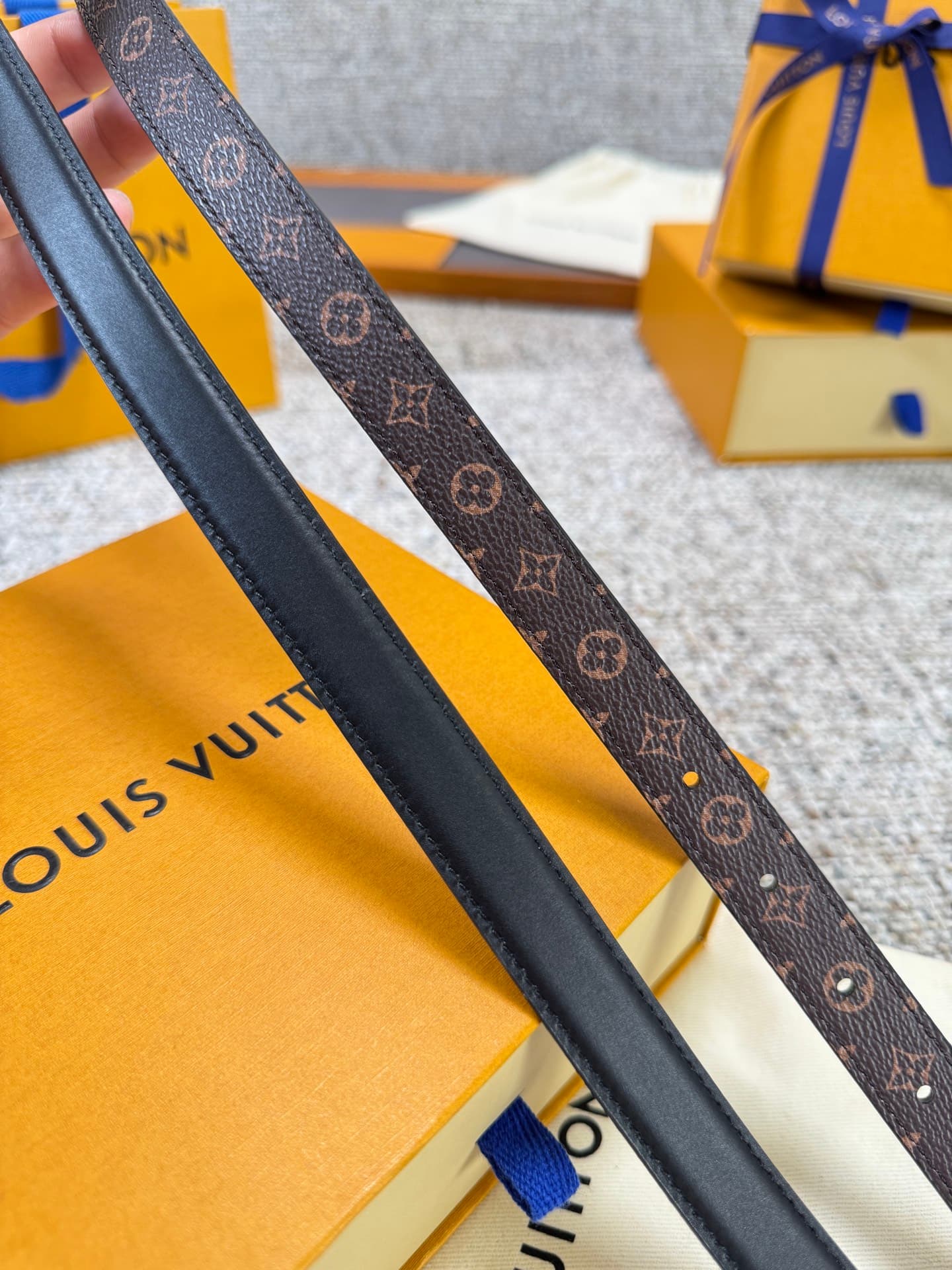 C32987 Louis Vuitton LV Belt BLOOM Series – Original hardware, delicate hand-painted edges, soft and comfortable, wide 2.0 — image 8