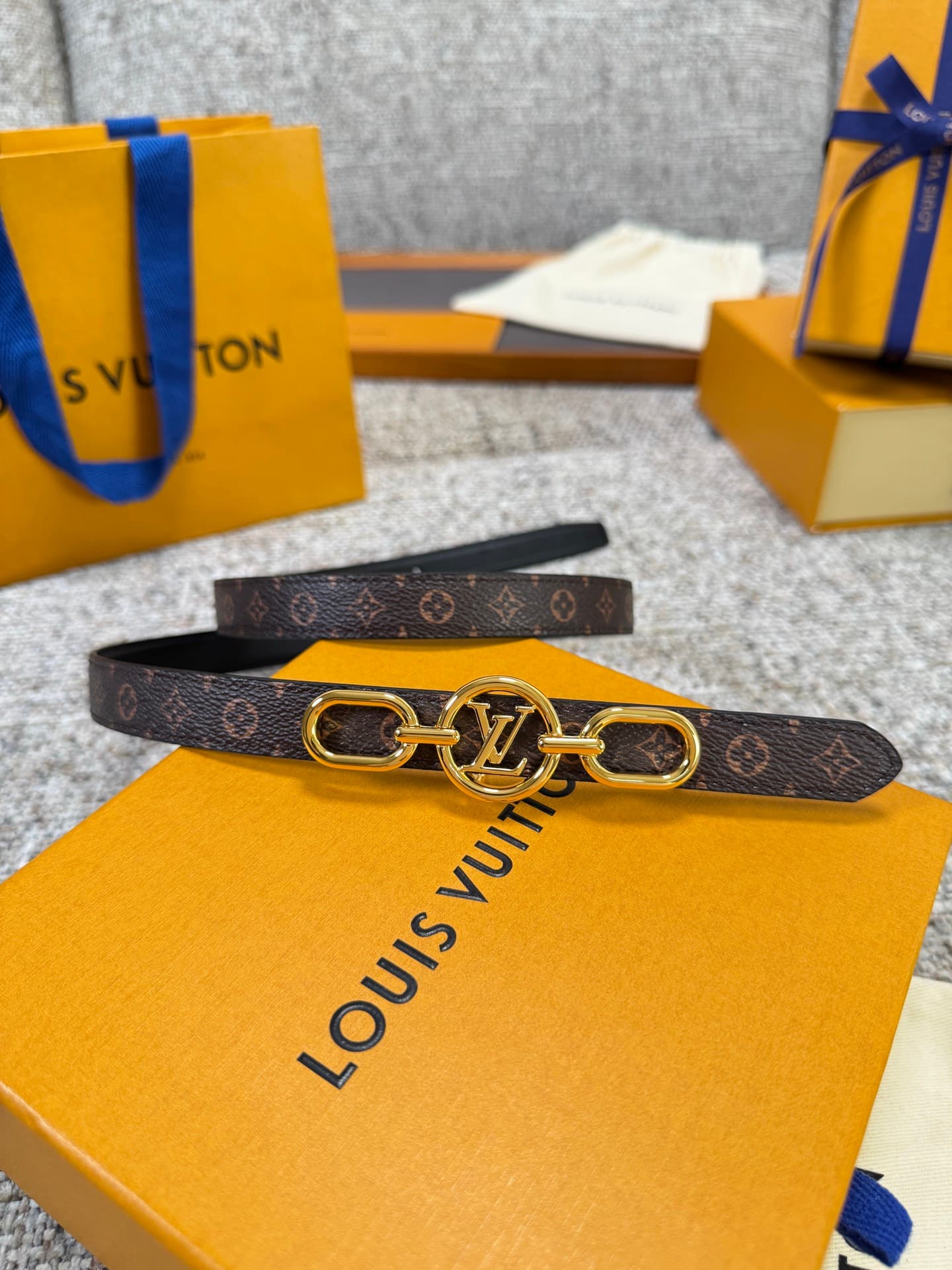 C32986 Louis Vuitton LV Belt BLOOM Series – Original hardware, delicate hand-painted edges, soft and comfortable, wide 2.0 — image 5