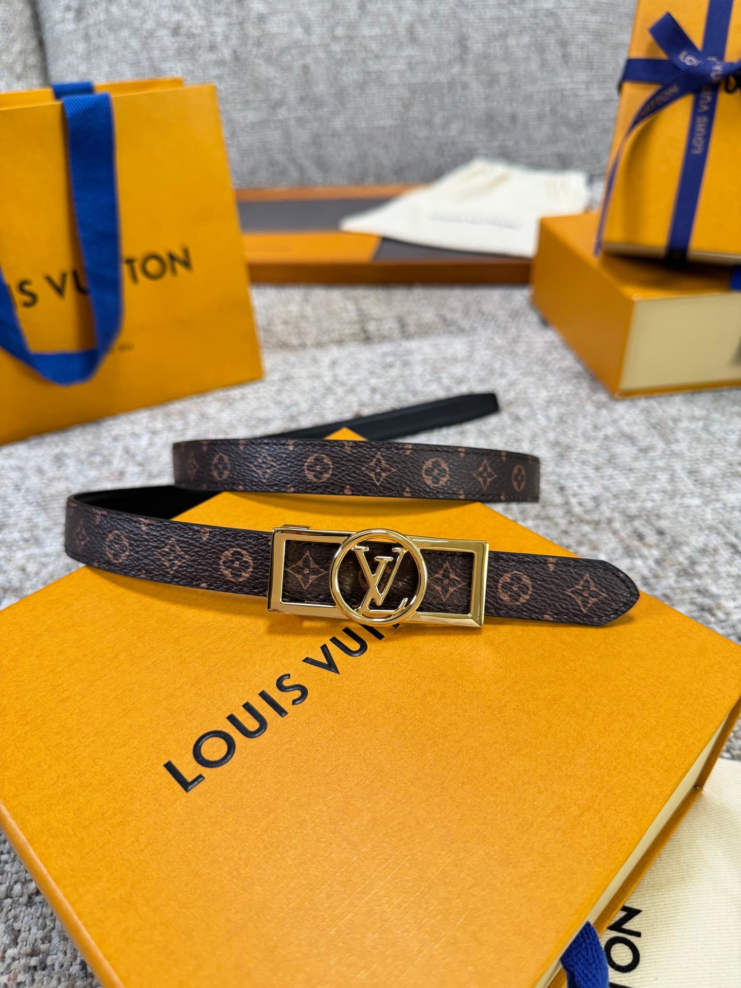 C32985 Louis Vuitton LV Belt BLOOM Collection – Original hardware, exquisite hand-painted edges, soft and comfortable, wide 2.0 — image 5