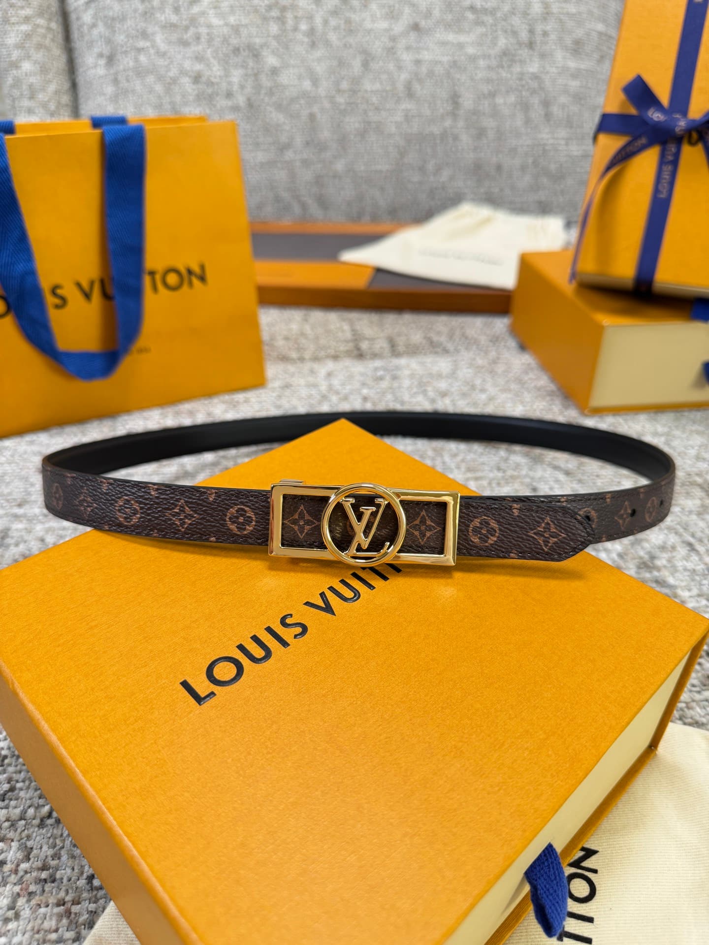 C32985 Louis Vuitton LV Belt BLOOM Collection – Original hardware, exquisite hand-painted edges, soft and comfortable, wide 2.0 — image 4
