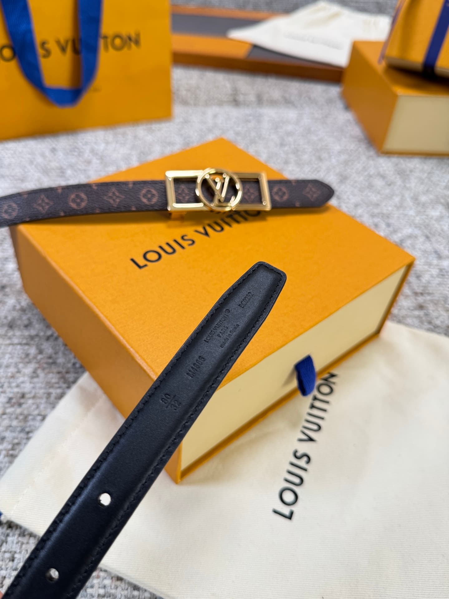 C32985 Louis Vuitton LV Belt BLOOM Collection – Original hardware, exquisite hand-painted edges, soft and comfortable, wide 2.0 — image 7