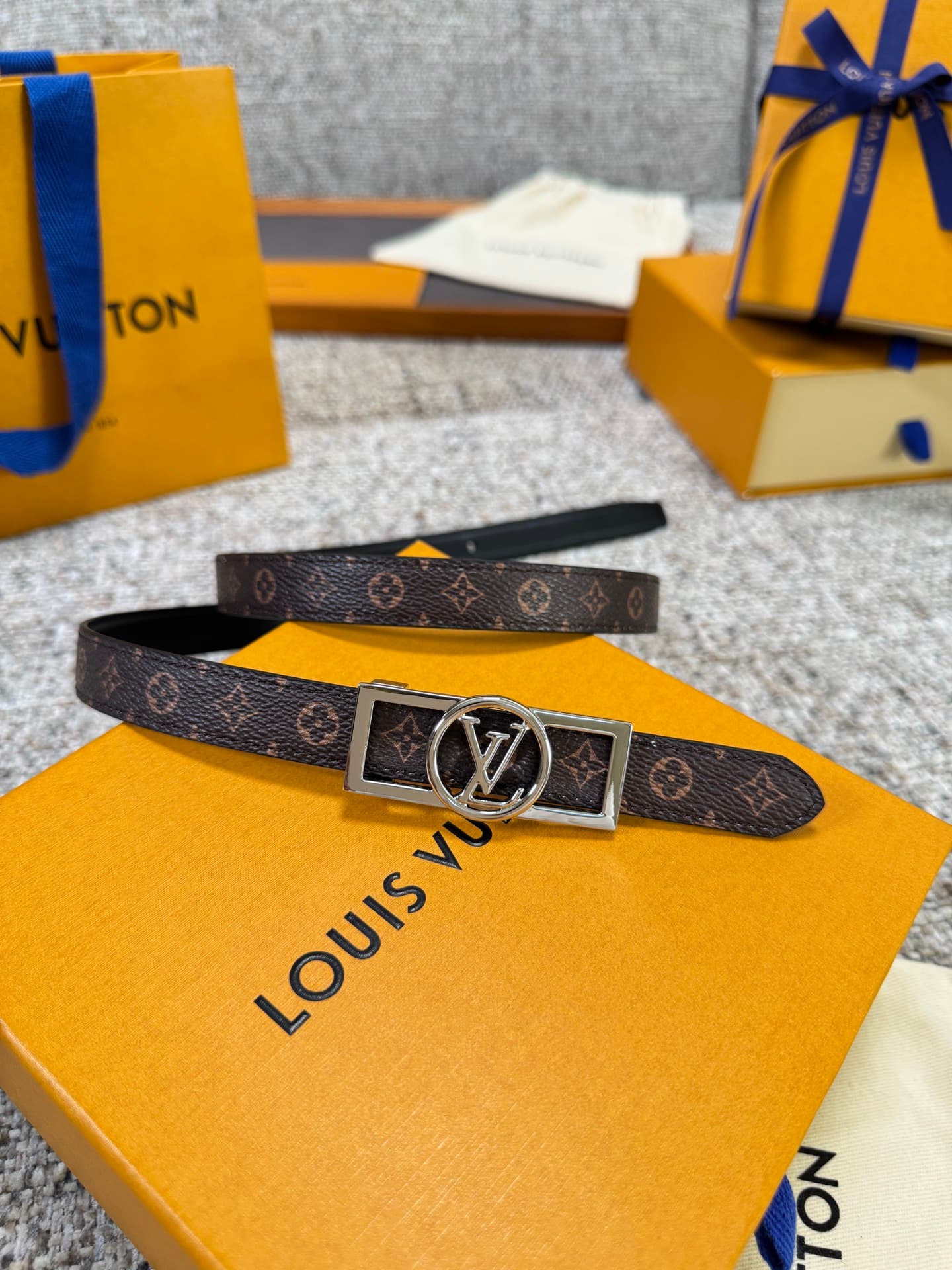 C32984 Louis Vuitton LV Belt BLOOM Series – Original hardware, delicate hand-painted edges, soft and comfortable, wide 2.0 — image 5