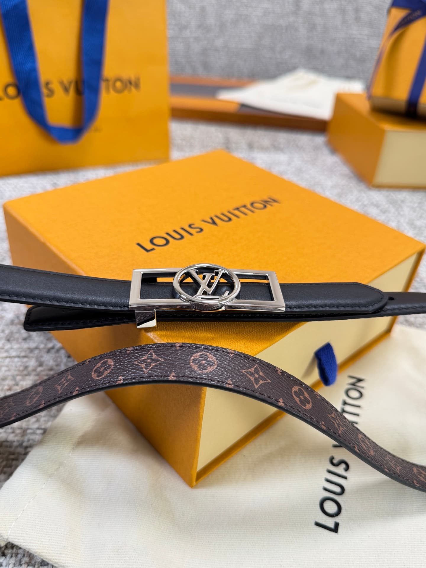 C32984 Louis Vuitton LV Belt BLOOM Series – Original hardware, delicate hand-painted edges, soft and comfortable, wide 2.0 — image 6