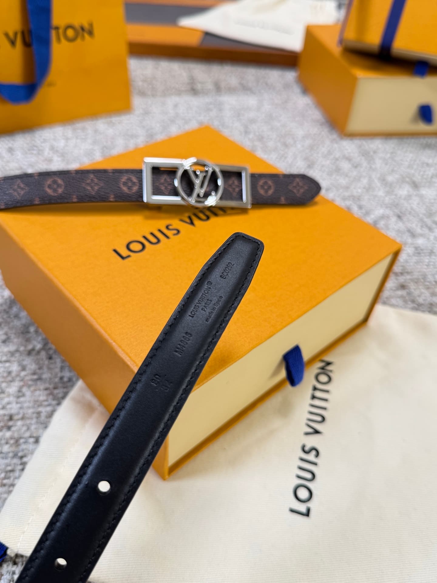 C32984 Louis Vuitton LV Belt BLOOM Series – Original hardware, delicate hand-painted edges, soft and comfortable, wide 2.0 — image 7