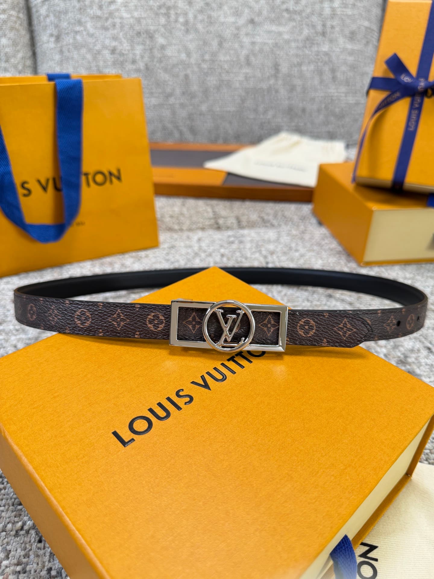C32984 Louis Vuitton LV Belt BLOOM Series – Original hardware, delicate hand-painted edges, soft and comfortable, wide 2.0 — image 4