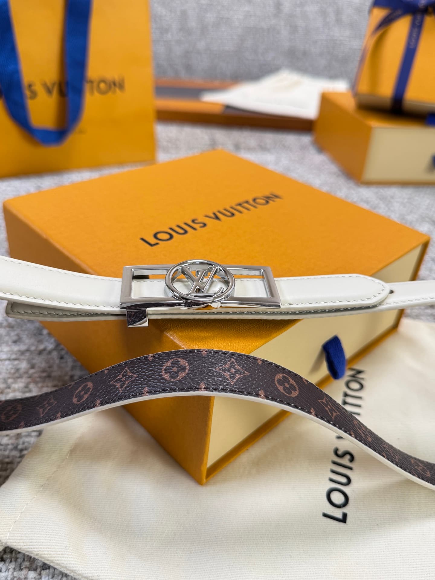 C32983 Louis Vuitton LV Belt BLOOM Series – Original hardware, delicate hand-painted edges, soft and comfortable, wide 2.0 — image 7
