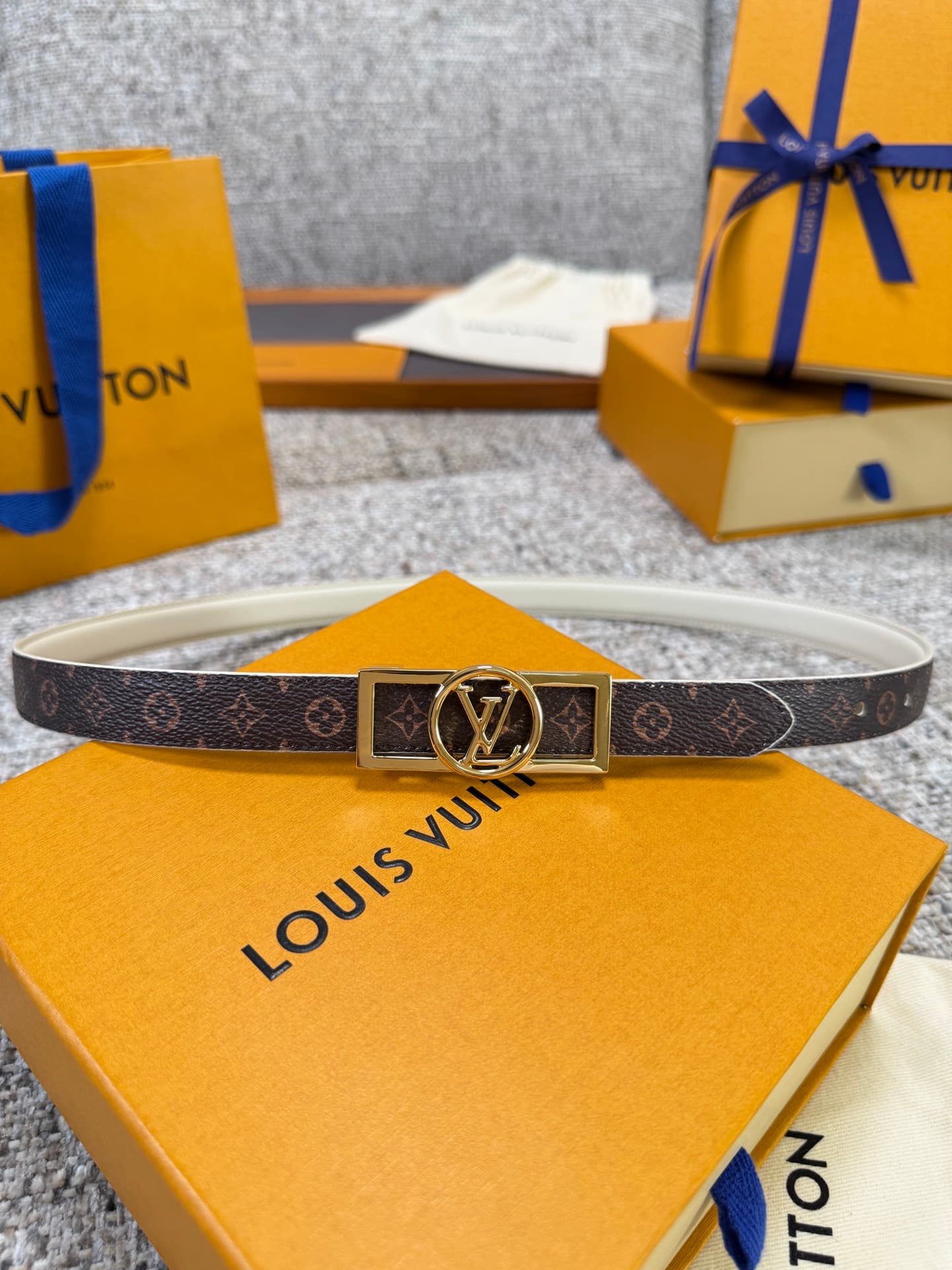 C32982 Louis Vuitton LV Belt BLOOM Series – Original hardware, exquisite hand-painted edges, soft and comfortable, wide 2.0 — image 4