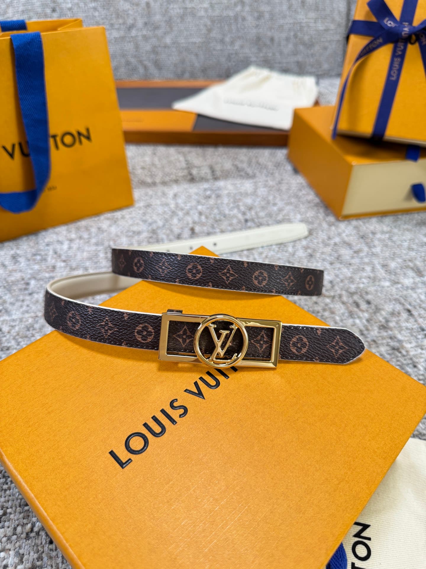 C32982 Louis Vuitton LV Belt BLOOM Series – Original hardware, exquisite hand-painted edges, soft and comfortable, wide 2.0 — image 5