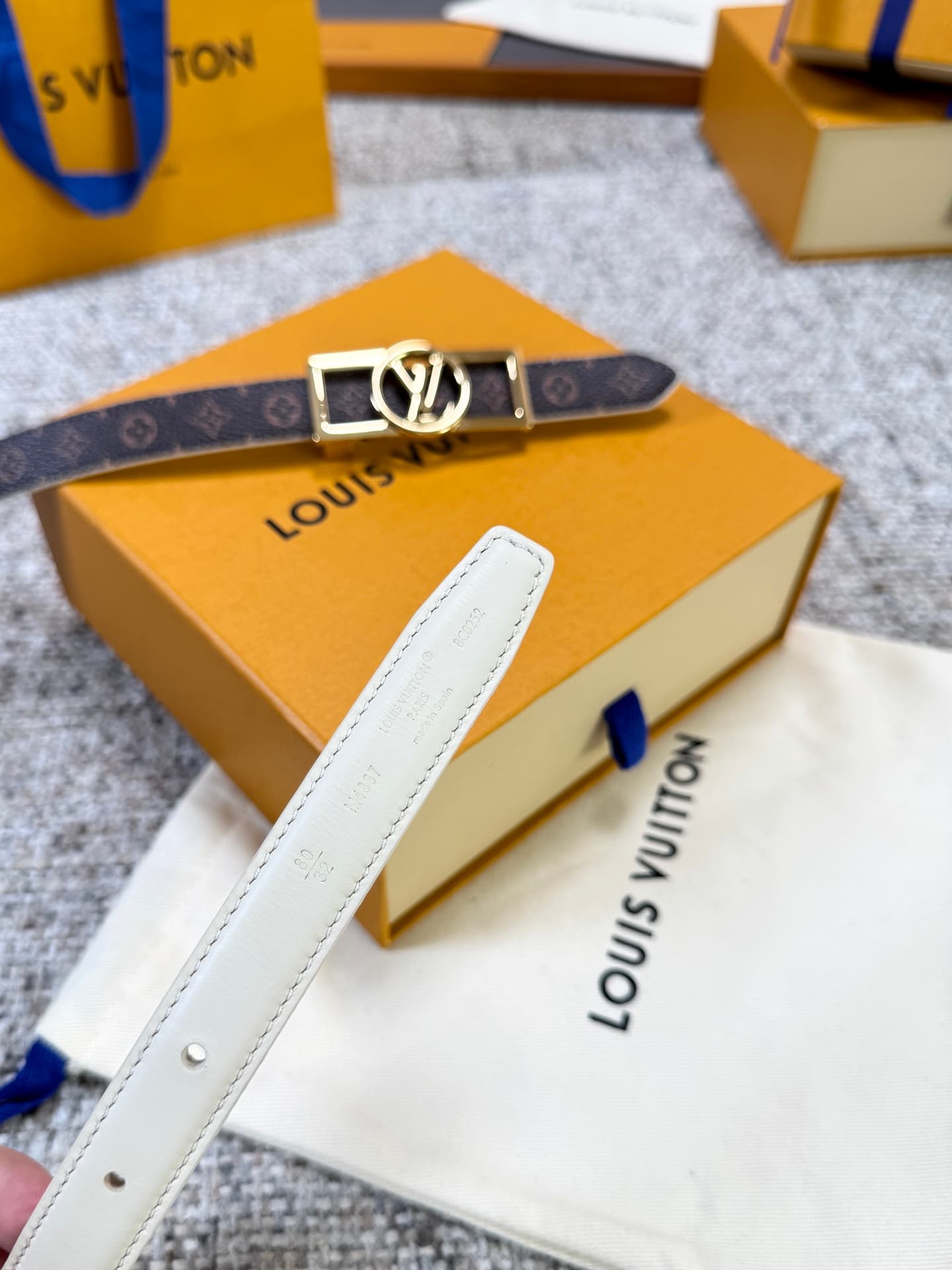 C32982 Louis Vuitton LV Belt BLOOM Series – Original hardware, exquisite hand-painted edges, soft and comfortable, wide 2.0 — image 6