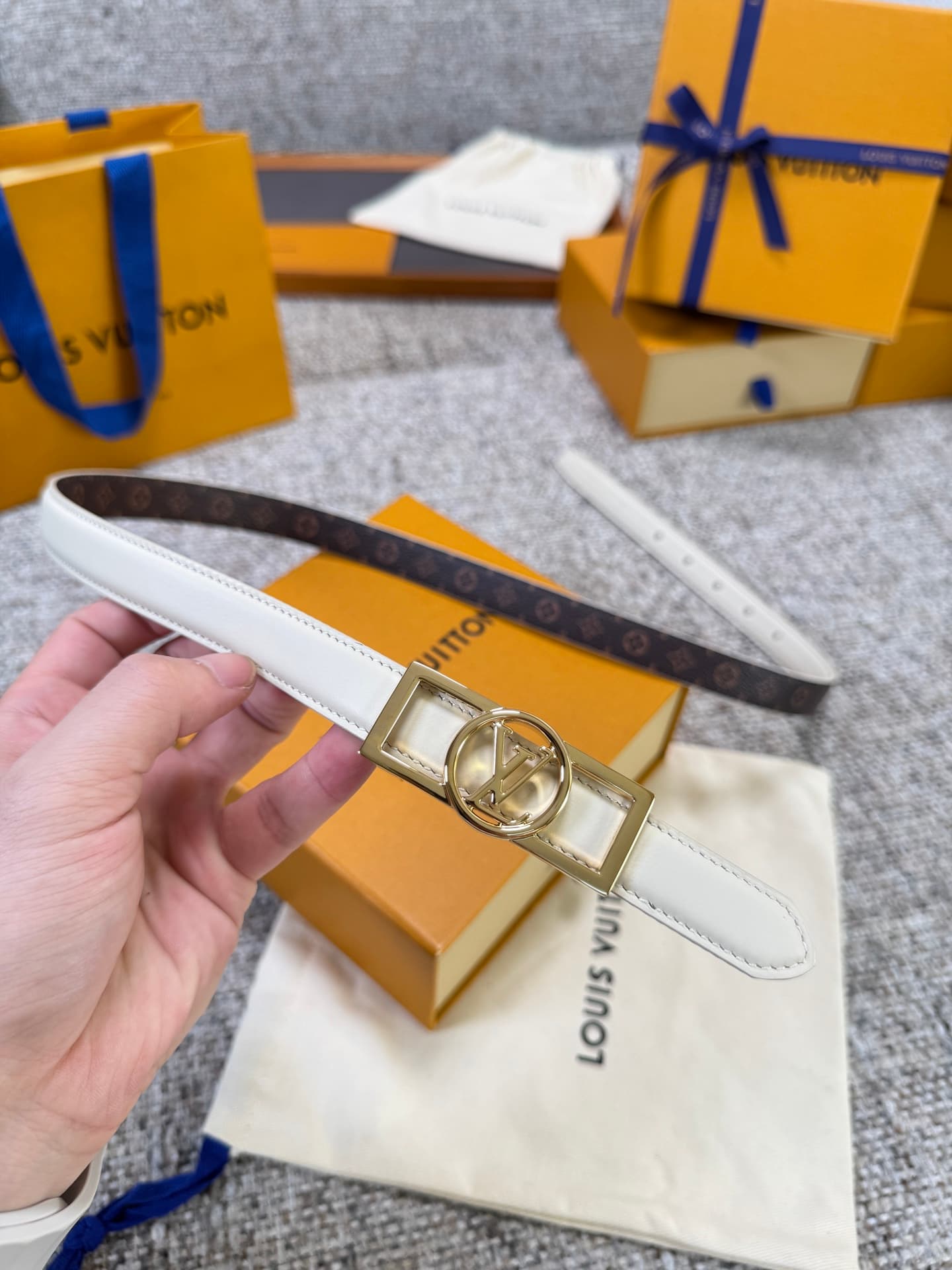 C32982 Louis Vuitton LV Belt BLOOM Series – Original hardware, exquisite hand-painted edges, soft and comfortable, wide 2.0 — image 2