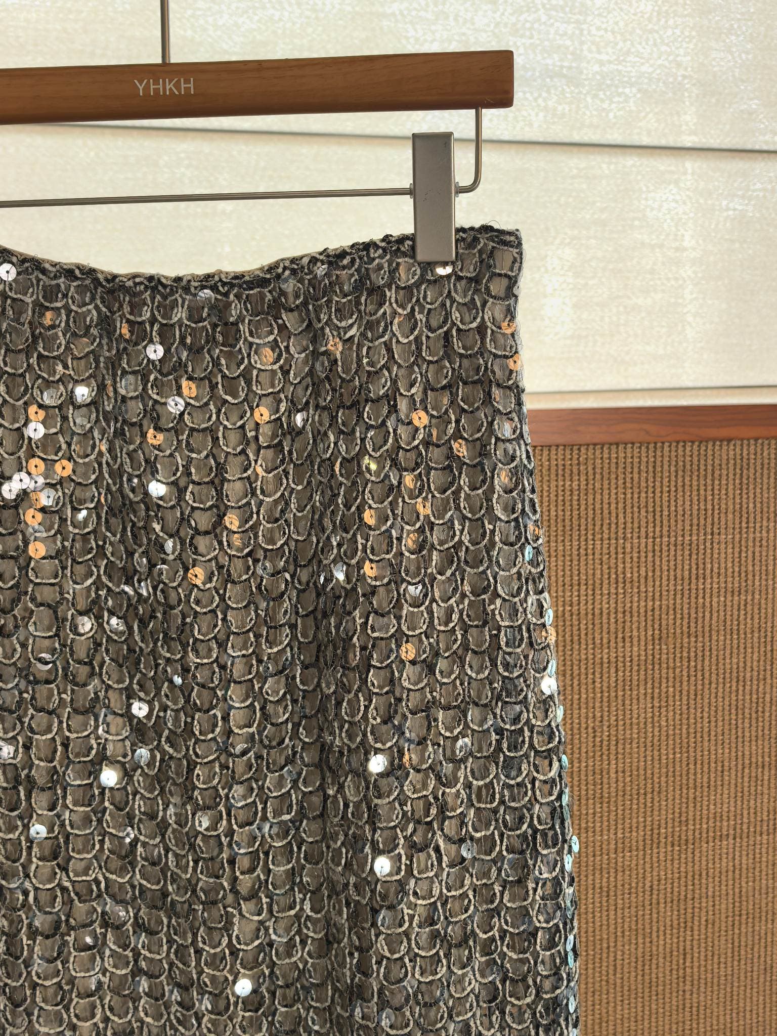 C18389 B*C Elegant, Heavy-Weighted, Sequined Skirt — image 5