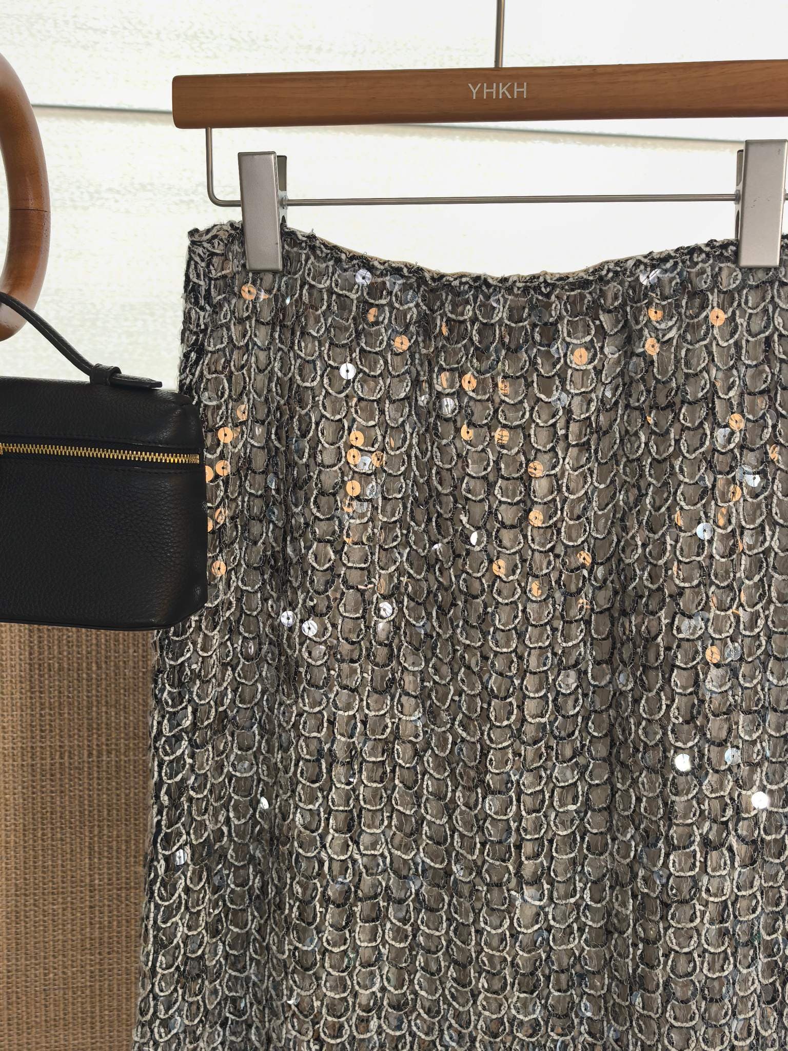 C18389 B*C Elegant, Heavy-Weighted, Sequined Skirt — image 2