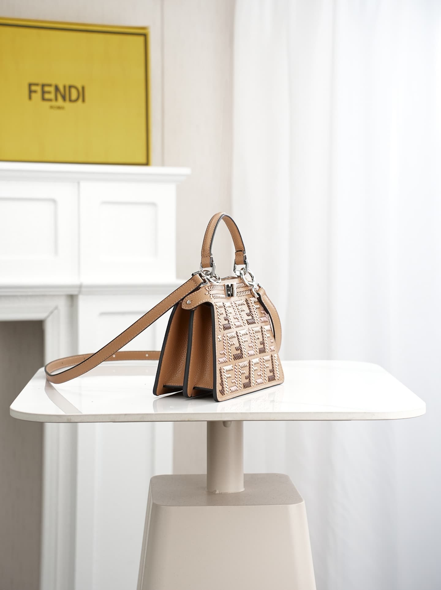 C2883 ～Model 33208 ✨ This iconic Peekaboo iseeu handbag features a compact design. It is crafted from the same color tone as 306, using hand-stitched seams, reflecting the traditional Selleria craftsmanship. 🔥 Made from high-quality pigeon-gray Cuoio Roma — image 2