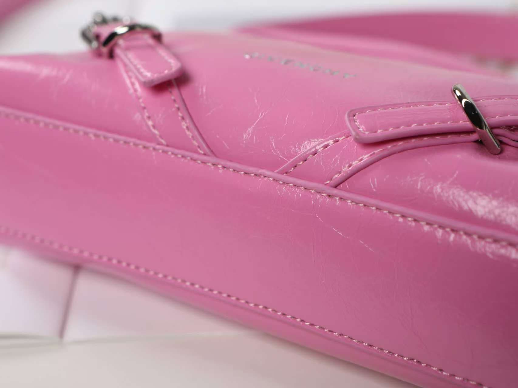 C3161 New 200 model. Givenchy/Voyou nano summer collection – cute design, detachable shoulder strap, metal clasp, leather shoulder bag with斜 carry function, phone bag, mini size. Top-grade leather, dimensions: 19*16, 5*4 (in centimeters). Model number: V0 — image 8