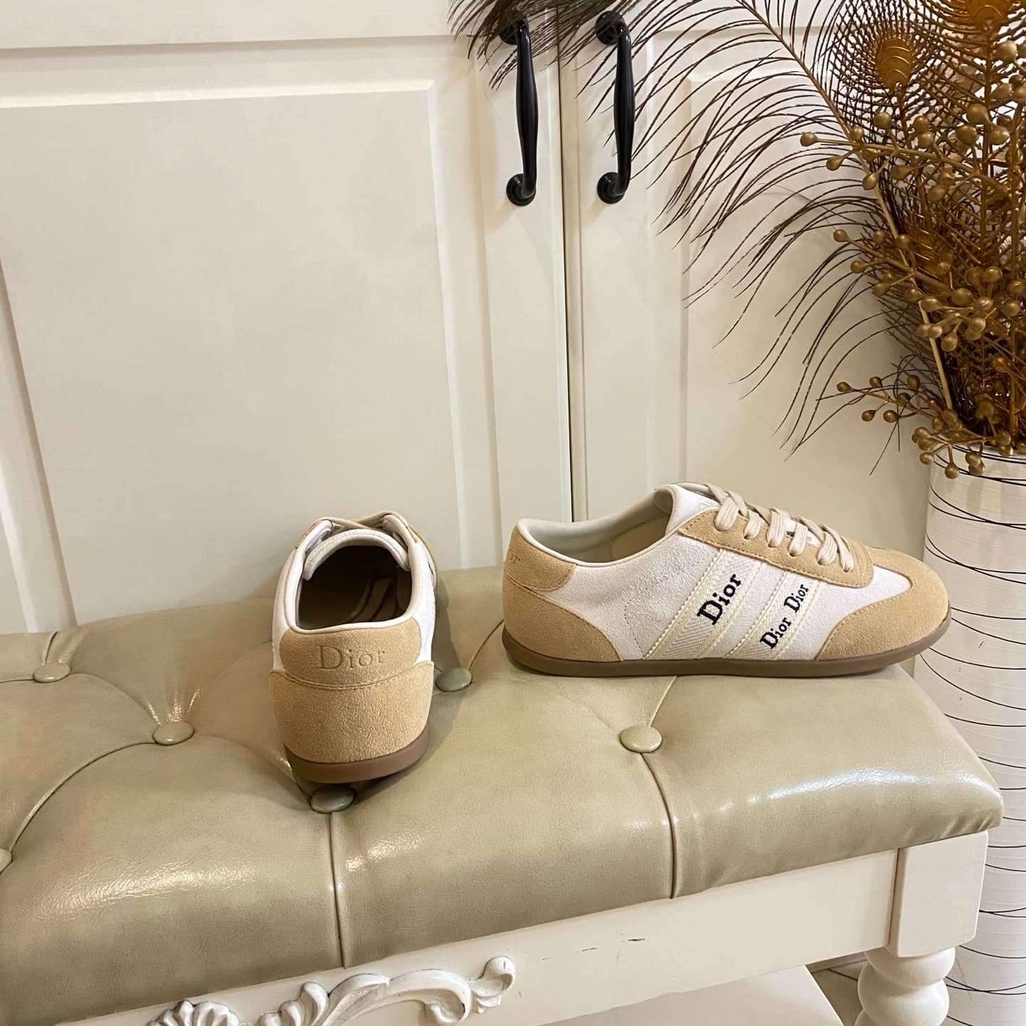 D6019 Manufacturer’s price, high version. Dior casual shoes. Knit fabric with mixed colors; leather/canvas material. Size: 35-40 — image 6
