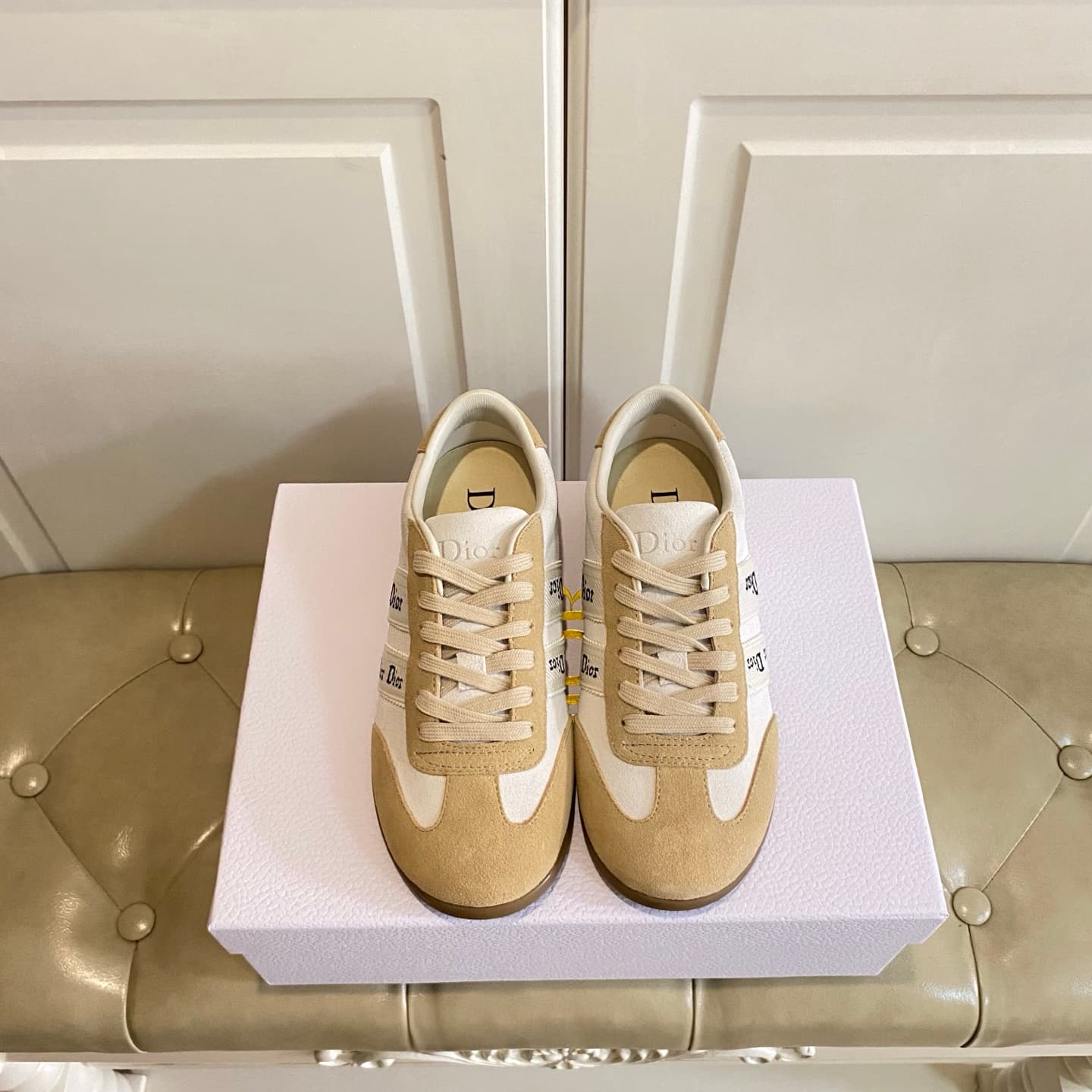 D6019 Manufacturer’s price, high version. Dior casual shoes. Knit fabric with mixed colors; leather/canvas material. Size: 35-40 — image 2