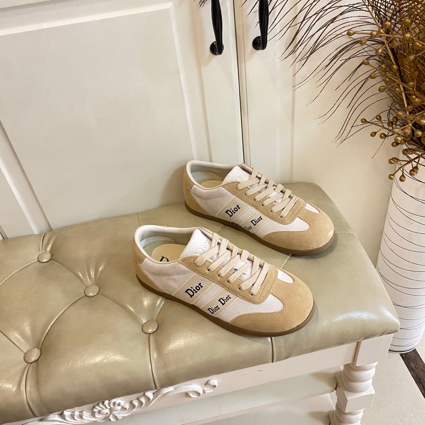 D6019 Manufacturer’s price, high version. Dior casual shoes. Knit fabric with mixed colors; leather/canvas material. Size: 35-40 — image 7