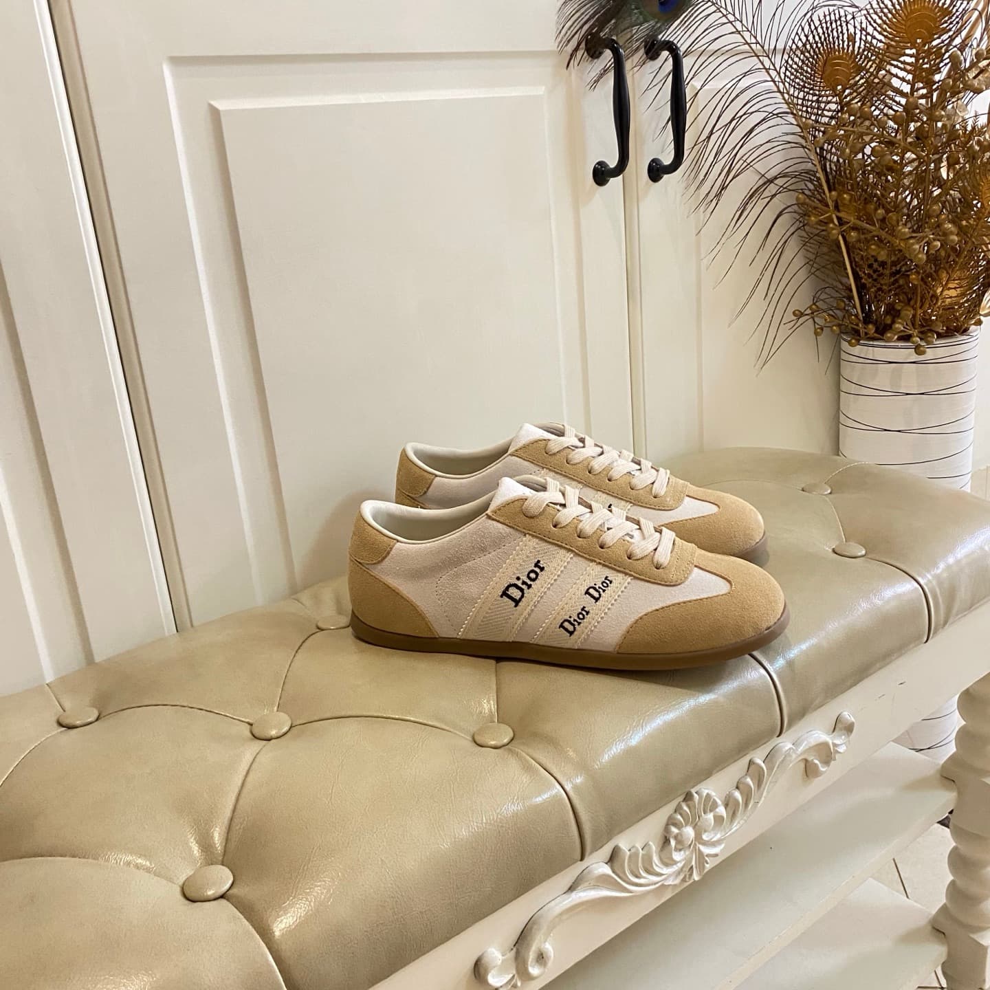 D6019 Manufacturer’s price, high version. Dior casual shoes. Knit fabric with mixed colors; leather/canvas material. Size: 35-40 — image 5