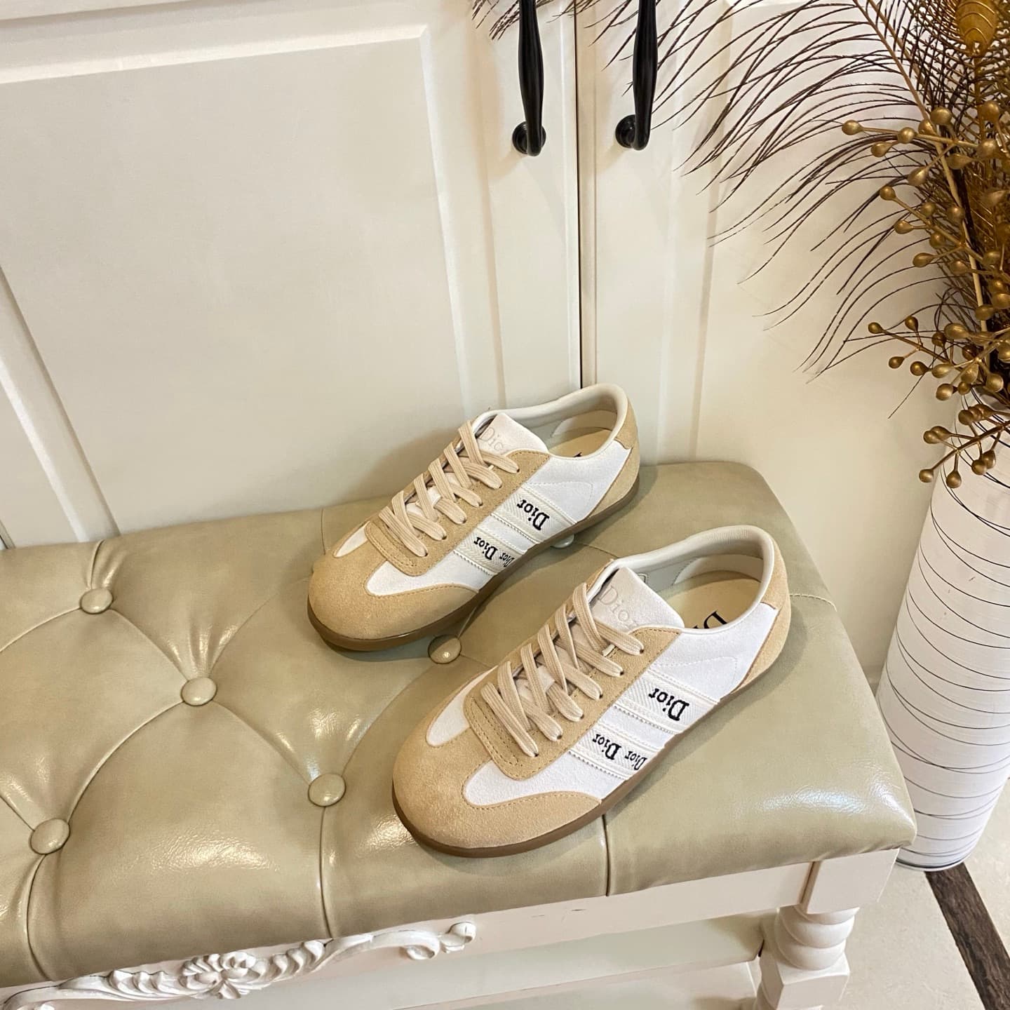 D6019 Manufacturer’s price, high version. Dior casual shoes. Knit fabric with mixed colors; leather/canvas material. Size: 35-40 — image 3