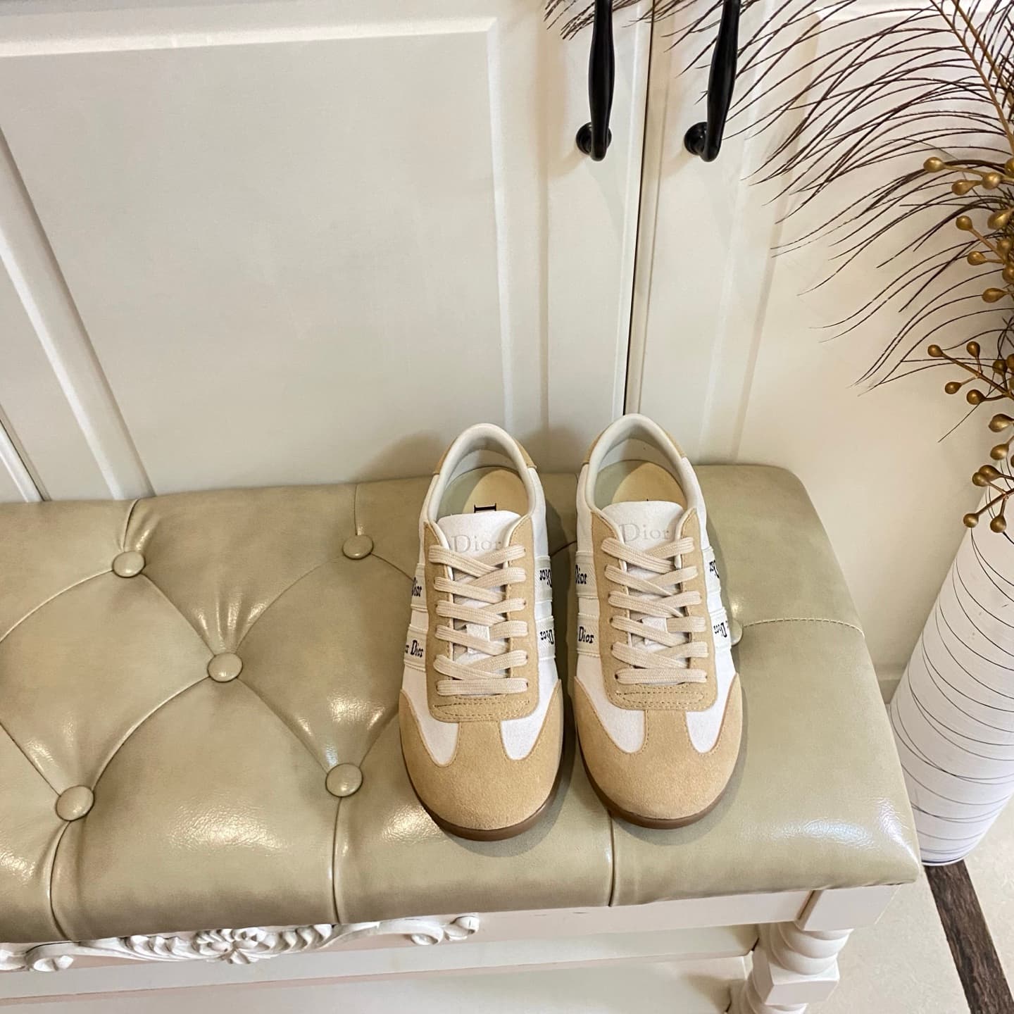 D6019 Manufacturer’s price, high version. Dior casual shoes. Knit fabric with mixed colors; leather/canvas material. Size: 35-40 — image 4