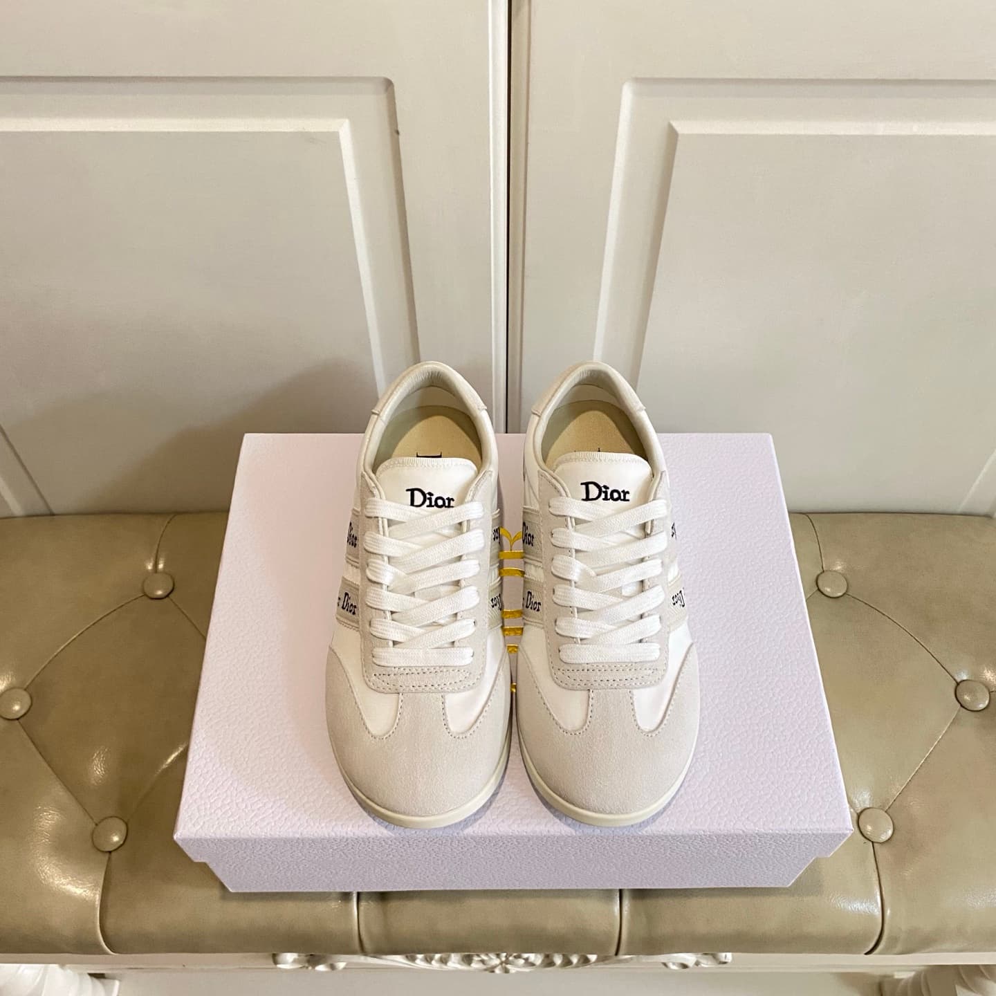 D6017 Factory price, high version. Dior casual shoes. Made of velvet with mixed colors; leather/canvas material. Size: 35-40 — image 2