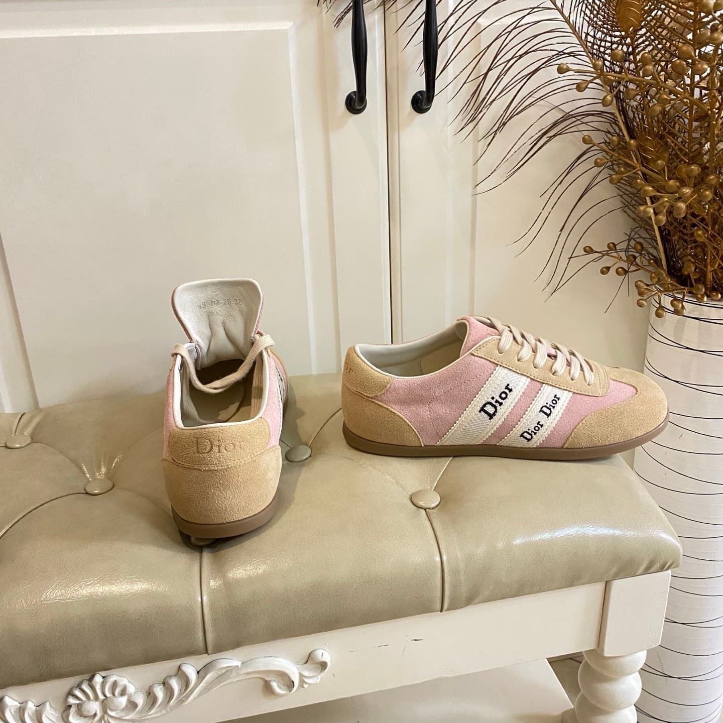 D6016 Manufacturer’s price, high version. Dior casual shoes. Upper made of woolen blend with contrasting colors; material: leather or canvas. Size: 35-40 — image 7