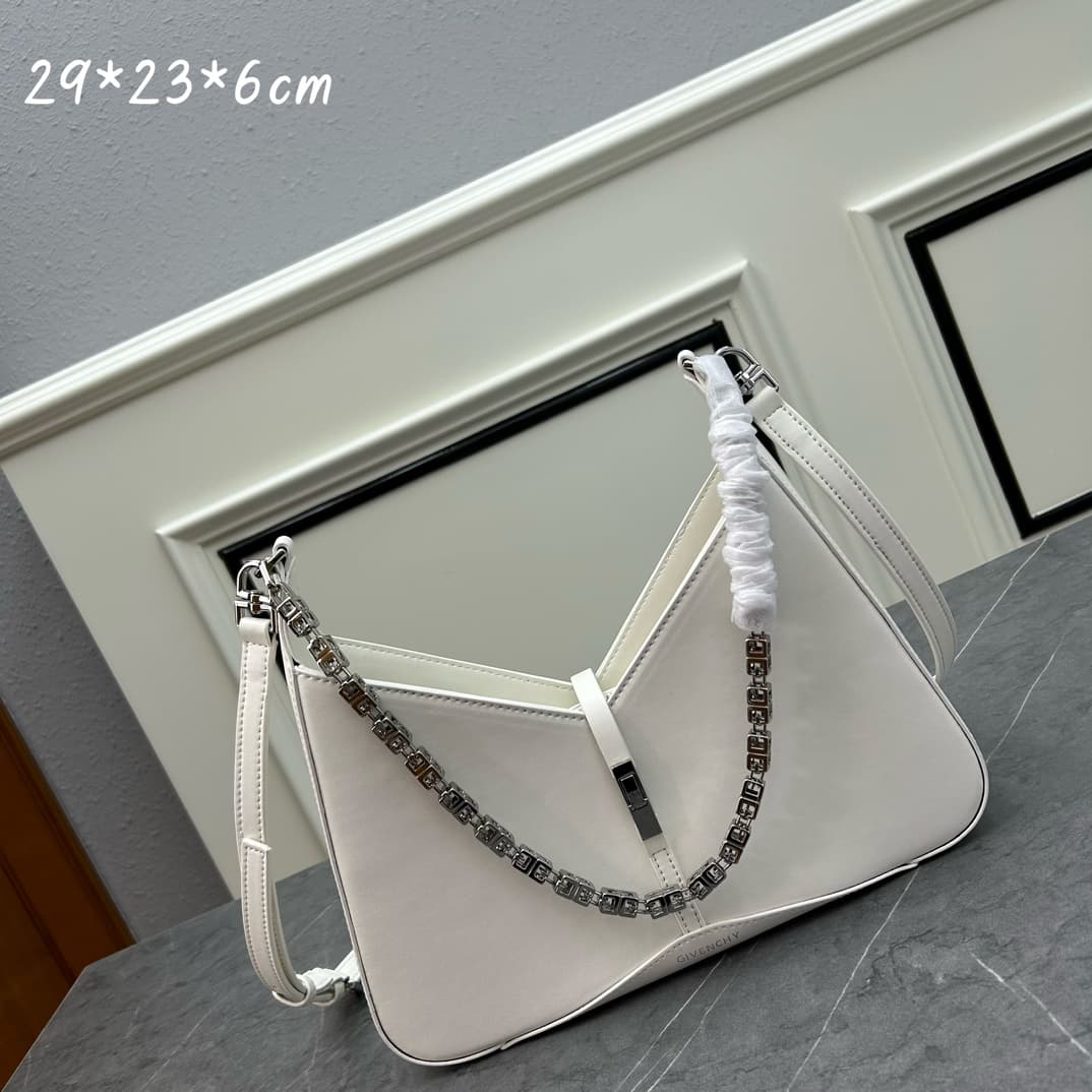 C3163 [New Product] 🇫🇷 GIVENCHY 2023 – Elegant cutouts and charm. Handbag, with a original French box leather material, and metal chains 4G made of brass. ⛓️ — image 1