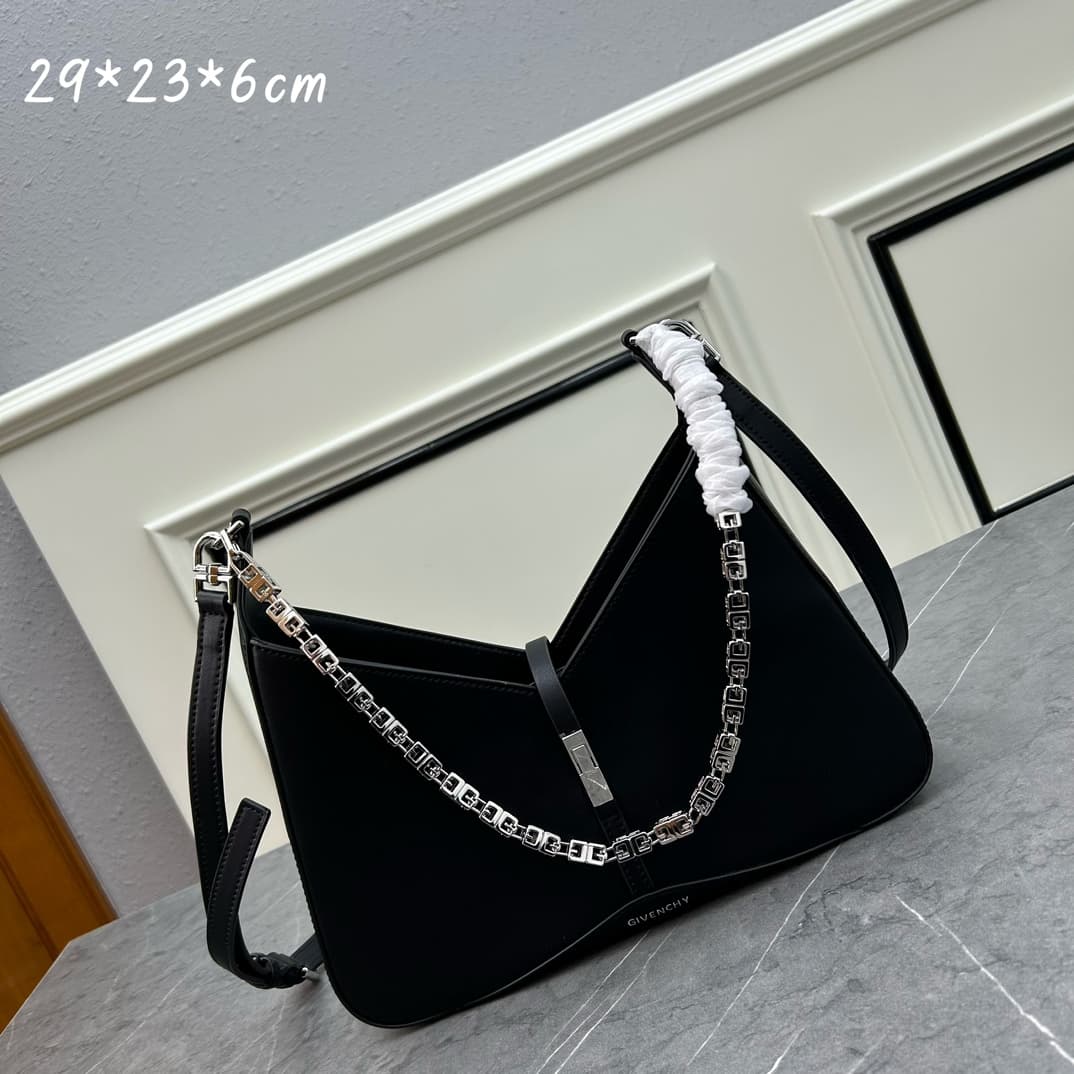 C3164 [New Product] 🇫🇷 GIVENCHY 2023 – Elegant cutouts and charm. Handbag with original French box leather, paired with brass 4G hardware chains ⛓️ — image 1