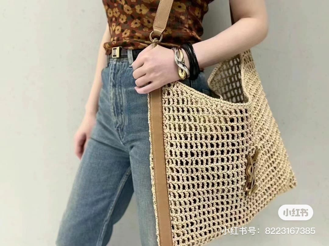 C8757 New model 💰 Lafite grass | Can’t wait to pack the grass bags and go on a vacation ⛱️|||I present to you my two favorite Lafite grass-bag designs! — image 7