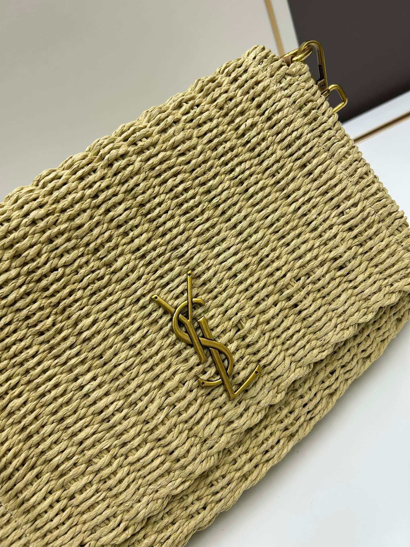 C8744 New Model [Apricot Color] Kate_Raffia and Rattan-woven Chain Bag|||[Apricot Color] — image 4