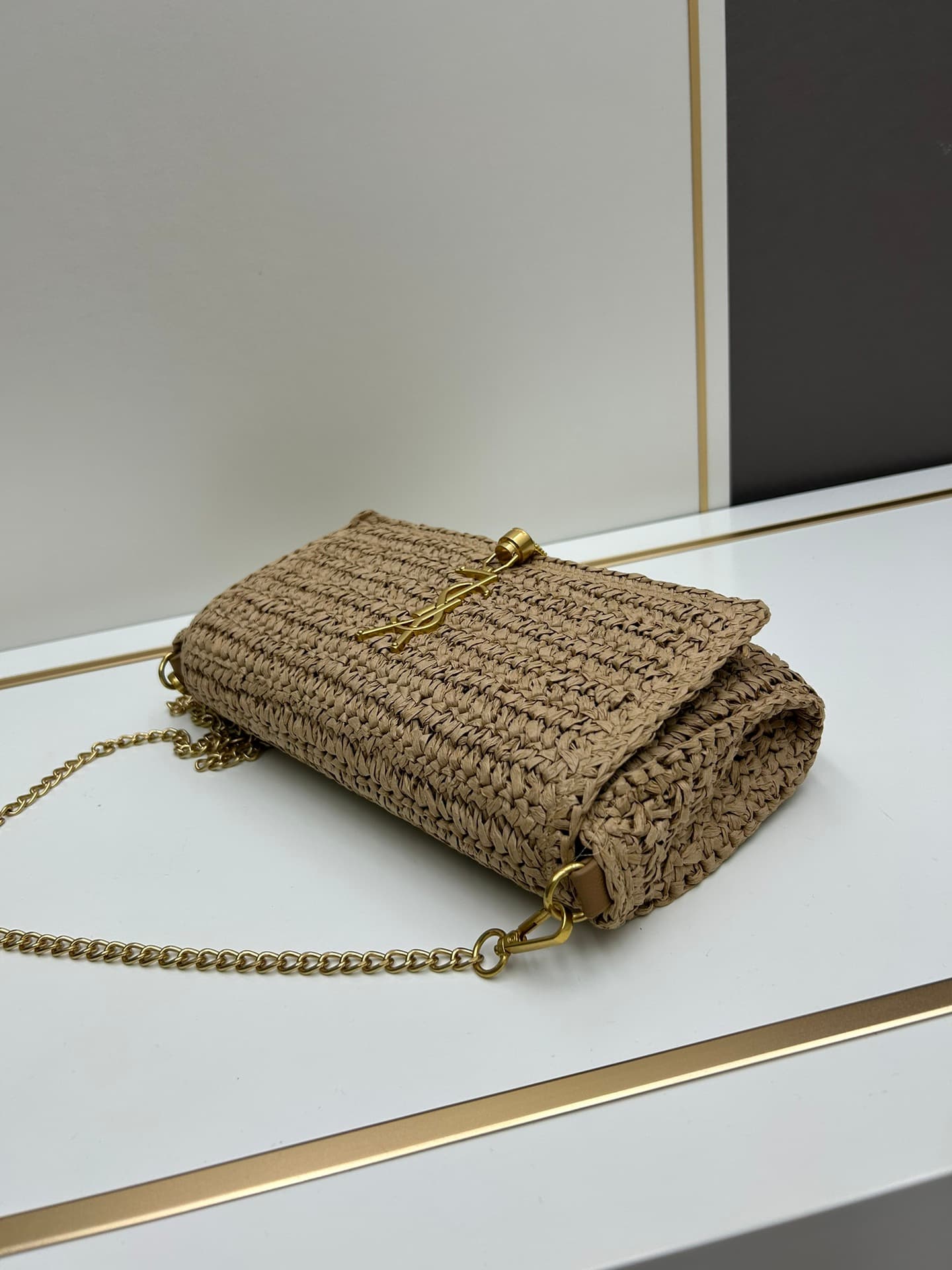 C8756 New model 💰 YSL new Rafeau grass braided tassel bag! Summer beach 🏖️ happiness ||| ysl/Saint Laurent new Rafeau grass braided tassel Kate — image 3