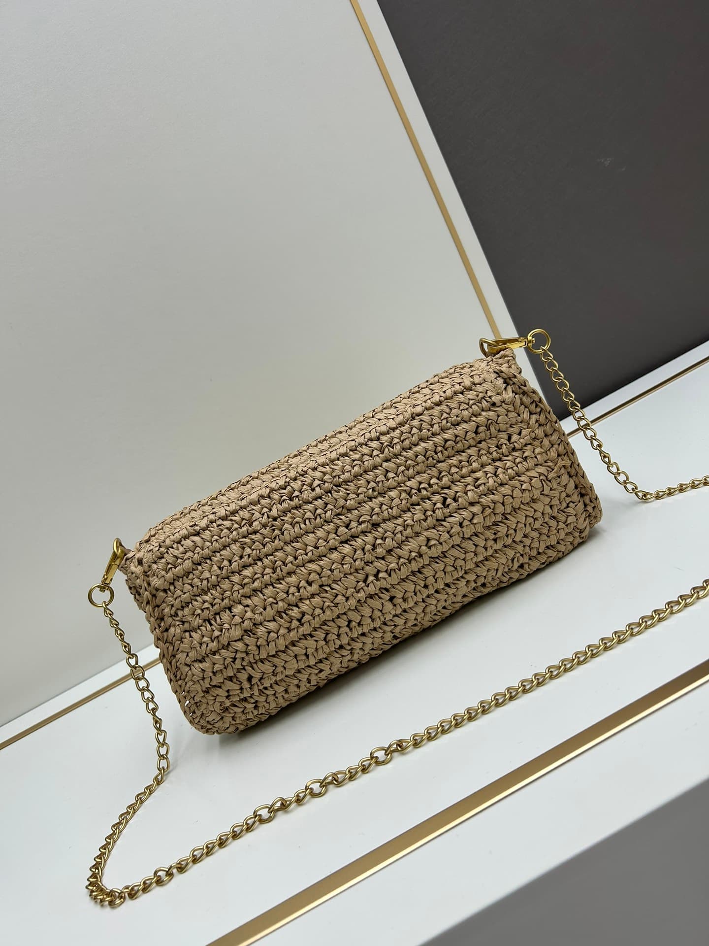 C8756 New model 💰 YSL new Rafeau grass braided tassel bag! Summer beach 🏖️ happiness ||| ysl/Saint Laurent new Rafeau grass braided tassel Kate — image 4