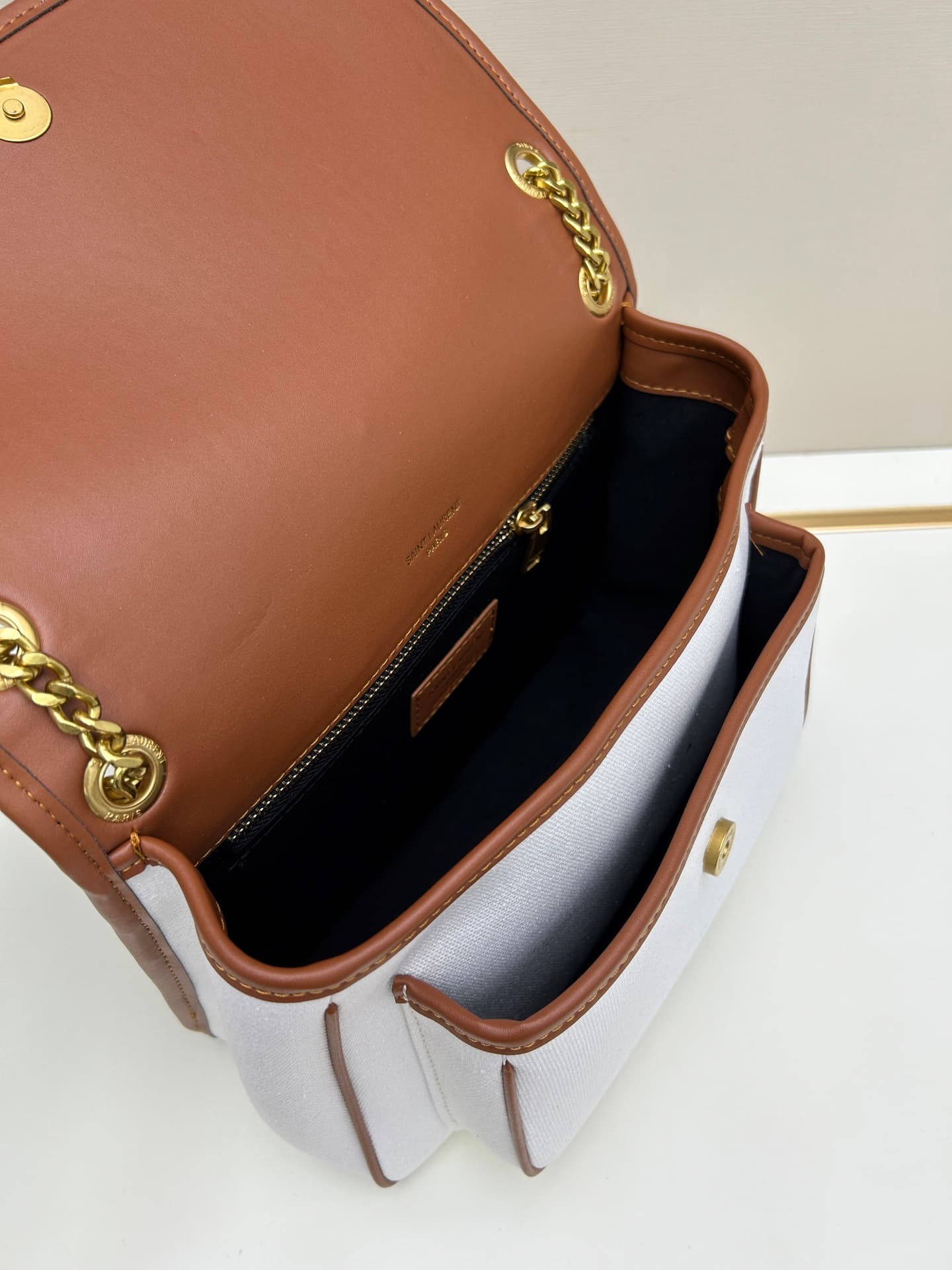 C8704 New large-sized bags with pouches 💰 Saint Laurent YSL Niki – latest linen-colored crossbody and shoulder bags! ✨ A touch of romance and Turkish style; the fabric is truly unique and fashionable! It’s important to note that the amount of hemp used in — image 7