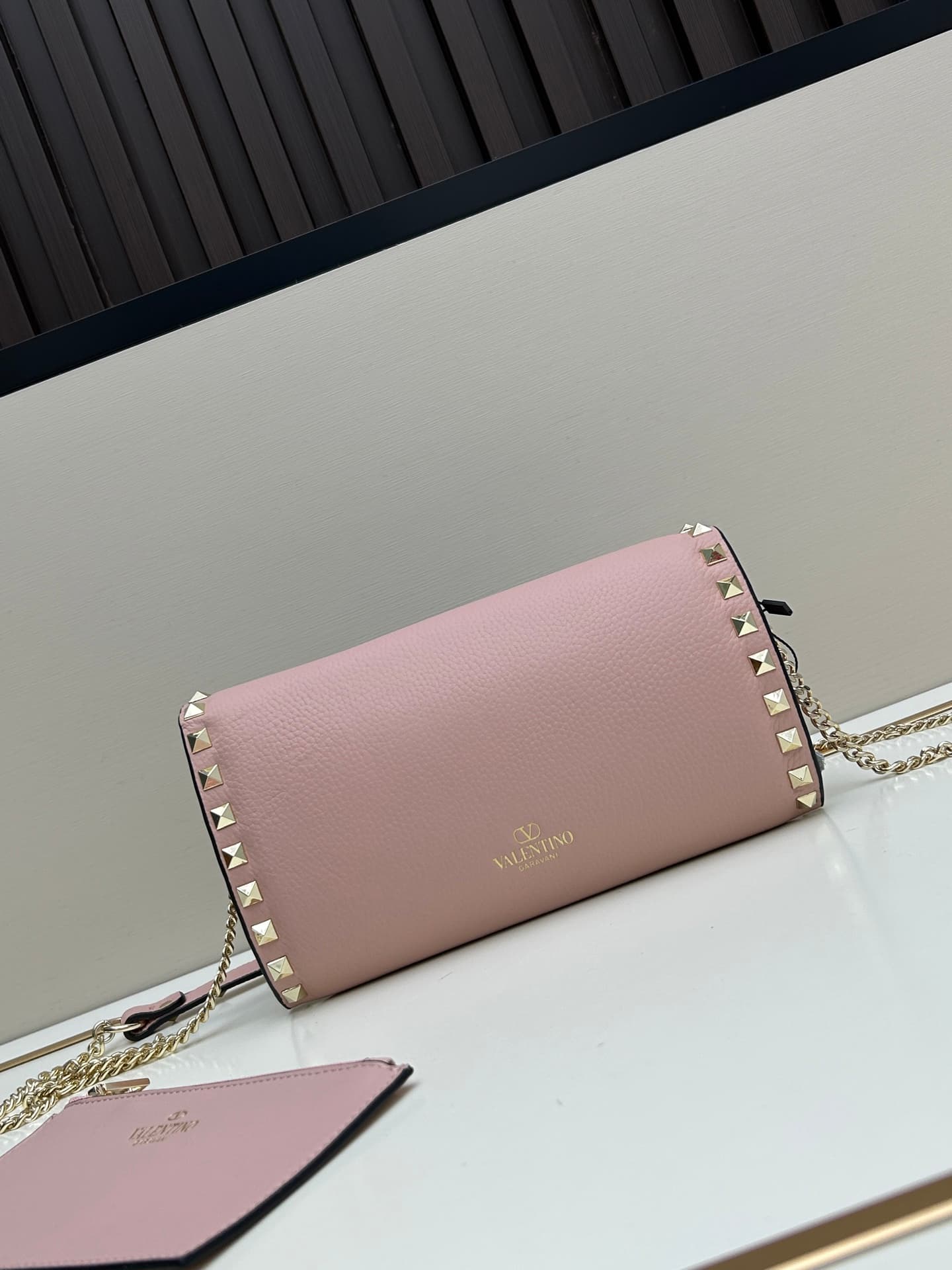 C8299 Garavani Rockstud Mini leather crossbody bag, featuring the iconic hook closure design — image 2