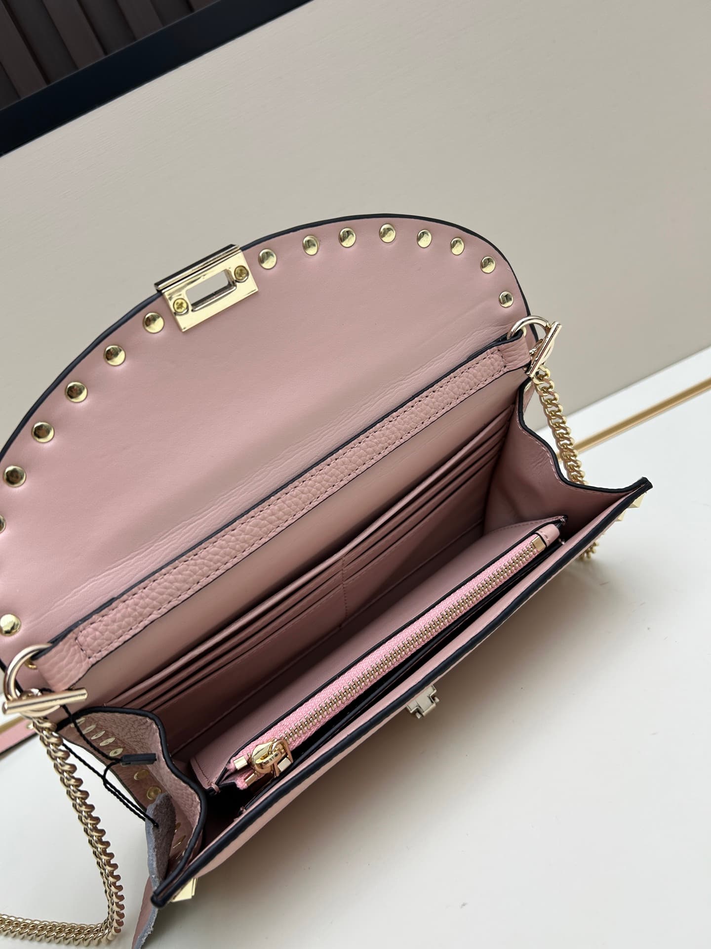 C8299 Garavani Rockstud Mini leather crossbody bag, featuring the iconic hook closure design — image 6