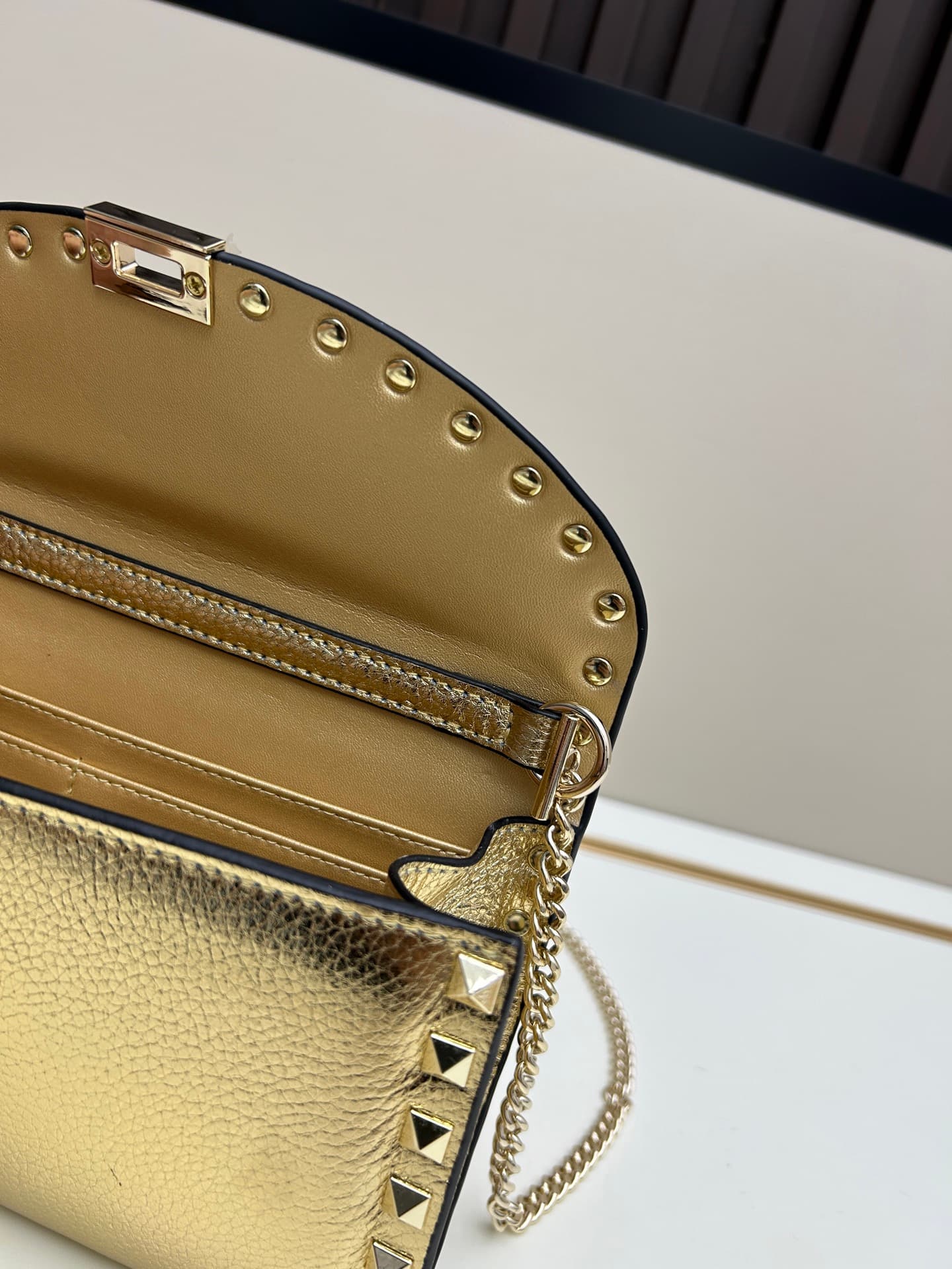 C8298 Garavani Rockstud Mini leather crossbody bag, featuring the iconic hook closure design — image 7