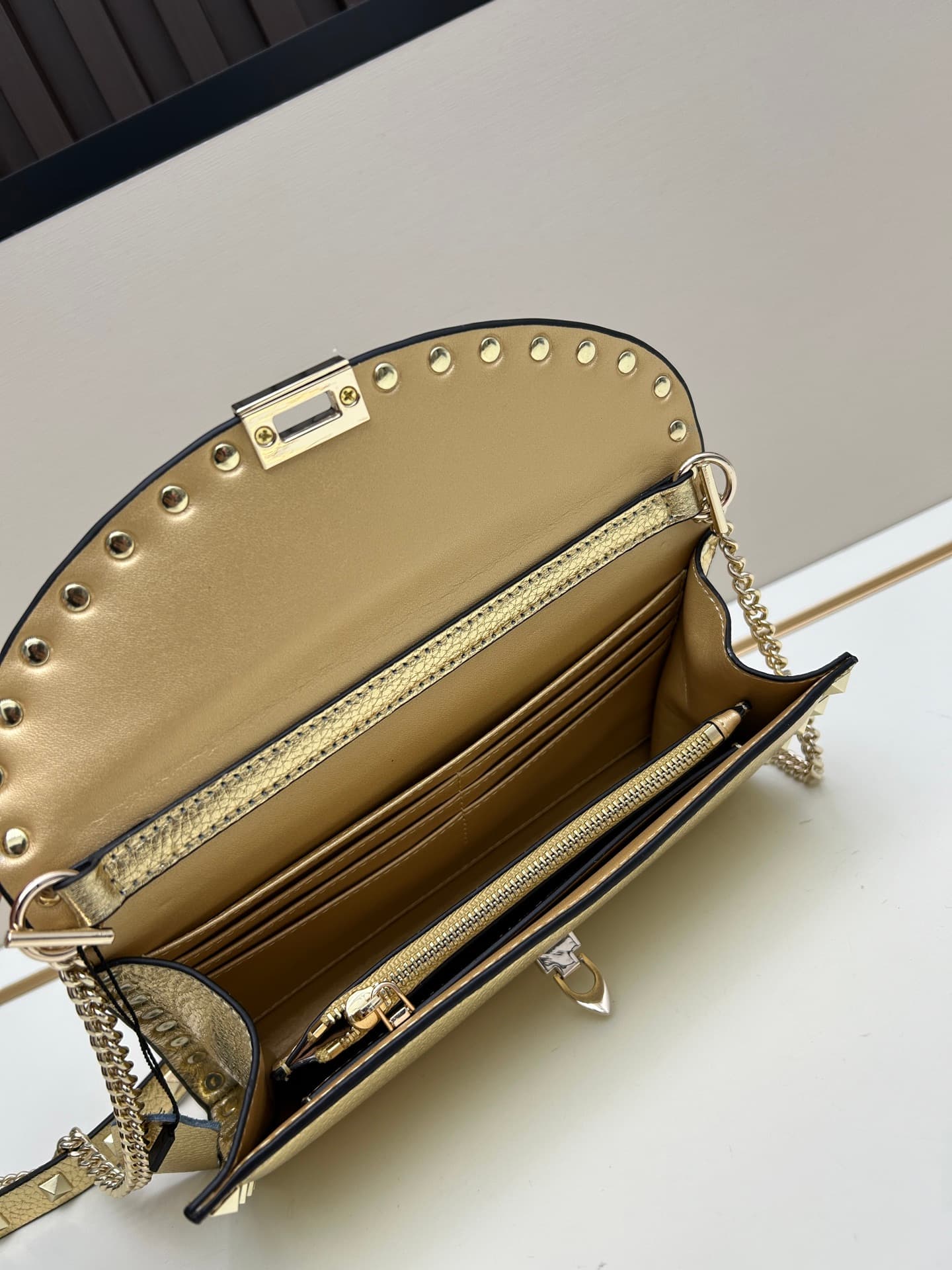 C8298 Garavani Rockstud Mini leather crossbody bag, featuring the iconic hook closure design — image 6