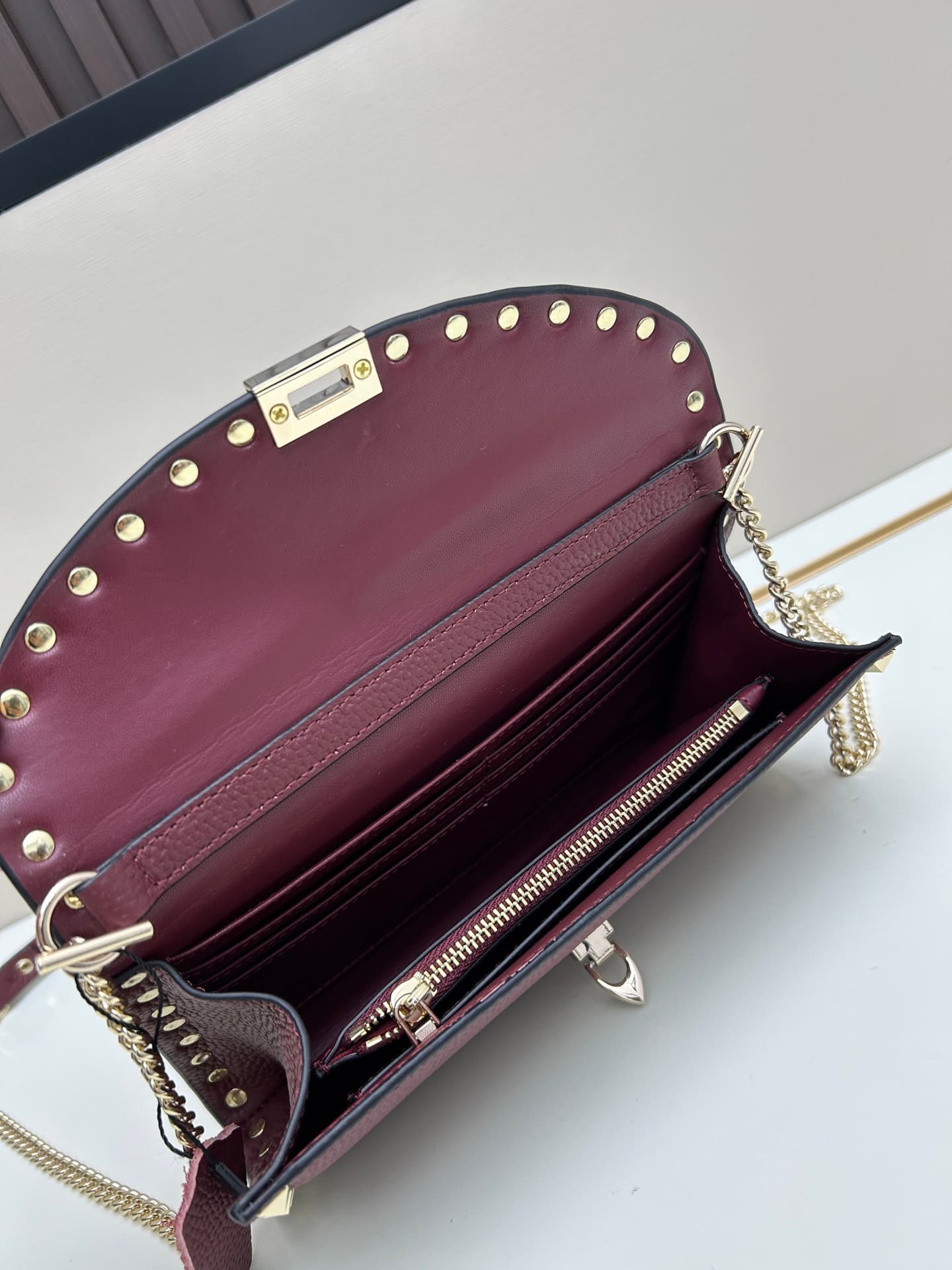 C8297 Garavani Rockstud Mini leather crossbody bag, featuring the iconic hook closure design — image 6